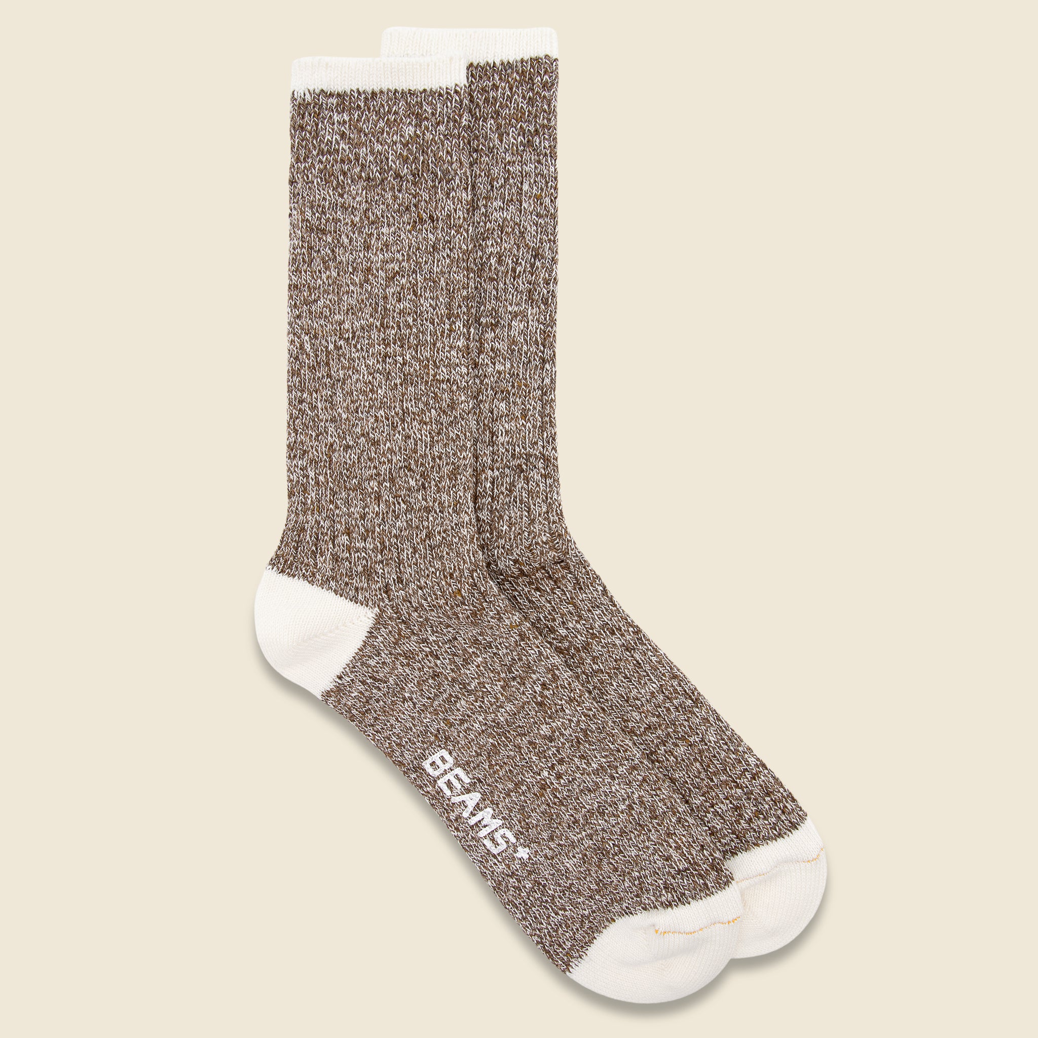 Two Pack Rag Socks - Khaki/Yellow - Image 2