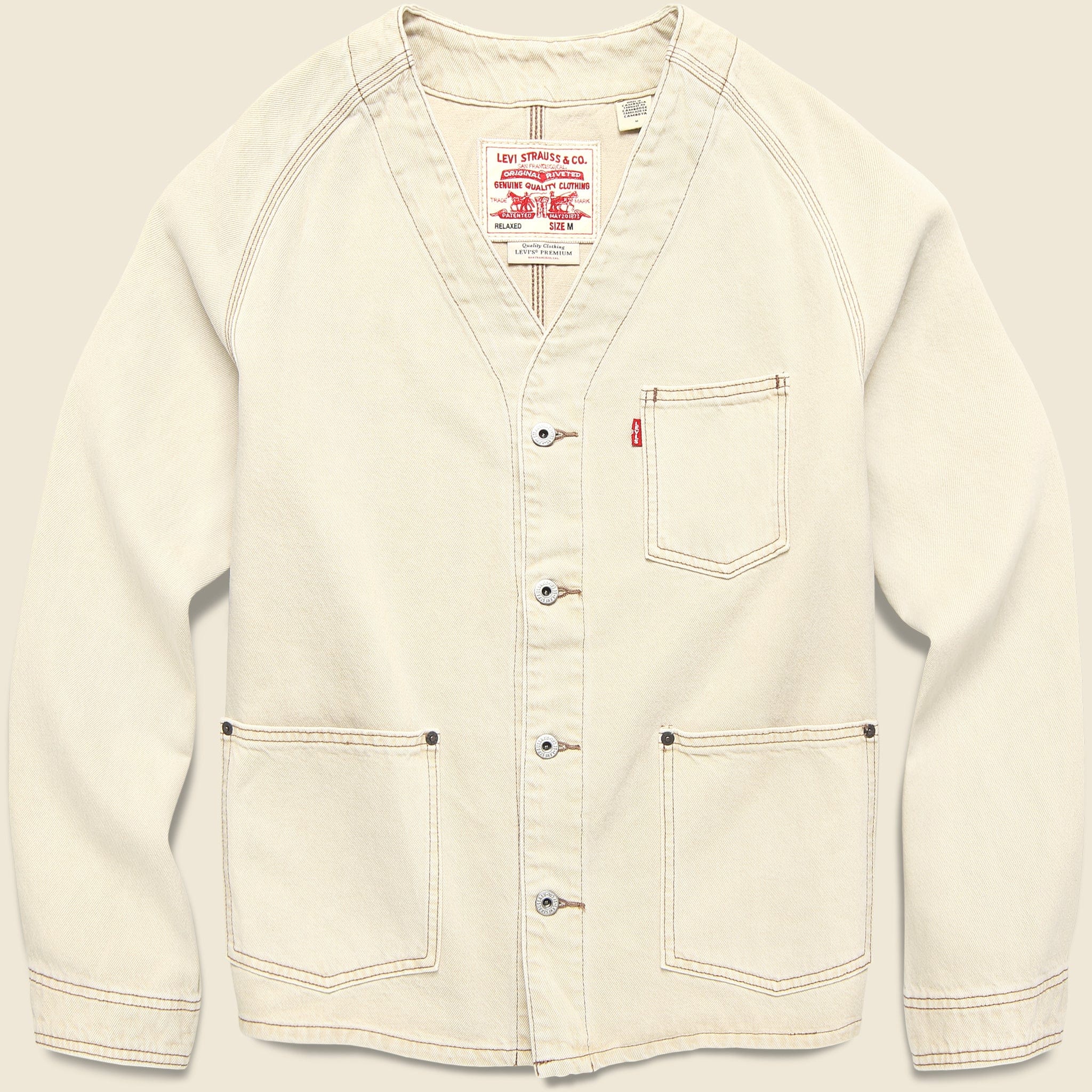 Union Engineer Cardigan - Vintage Ecru