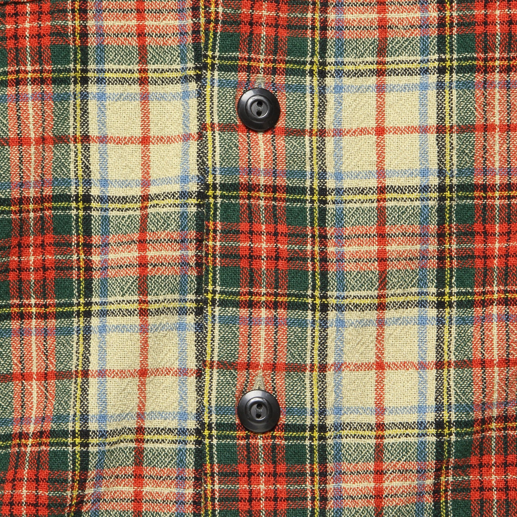 Universal Plaid Crepe Camp Shirt - Cream/Multi - Image 3