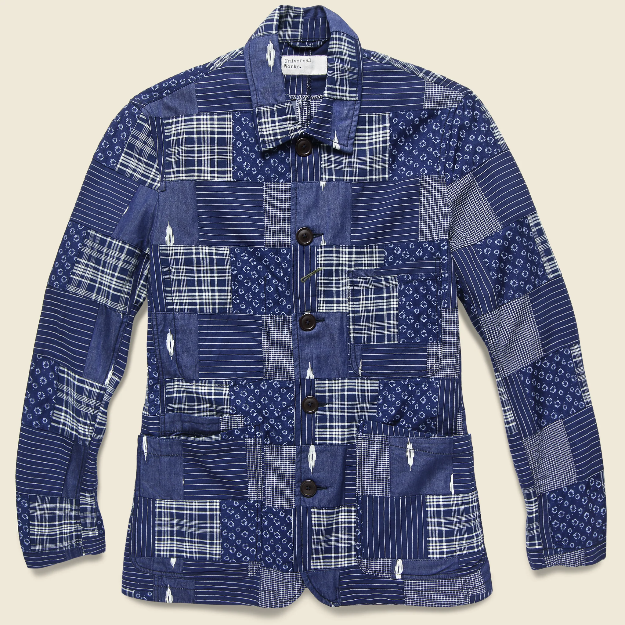 Bakers Jacket - Indigo Patchwork