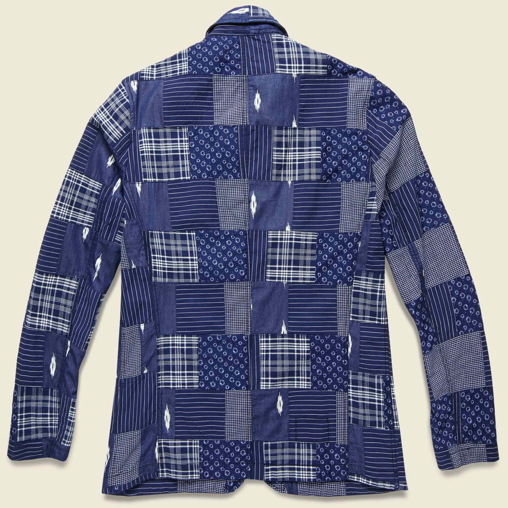 Bakers Jacket - Indigo Patchwork - Image 2