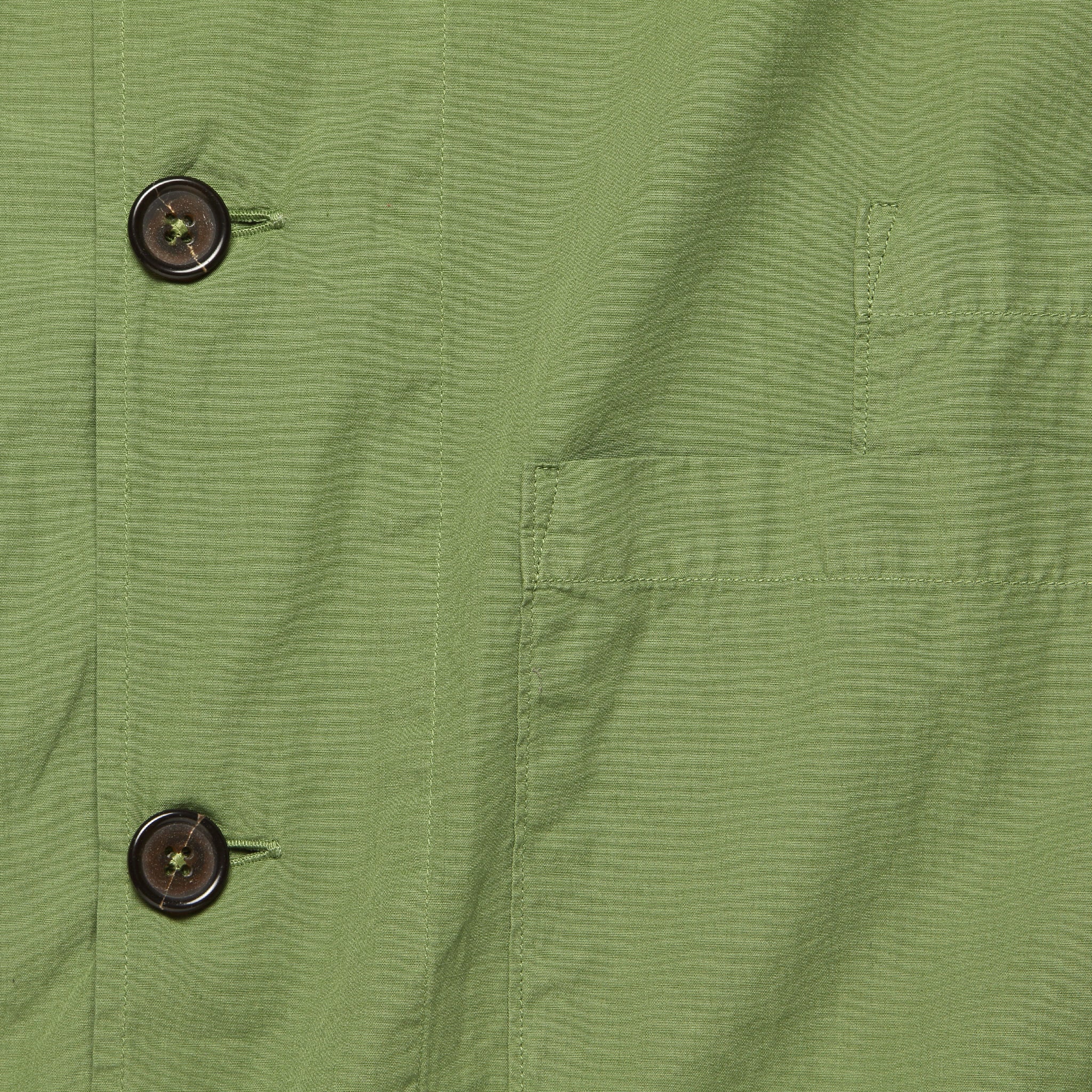 Bakers Poplin Overshirt - Olive - Image 3