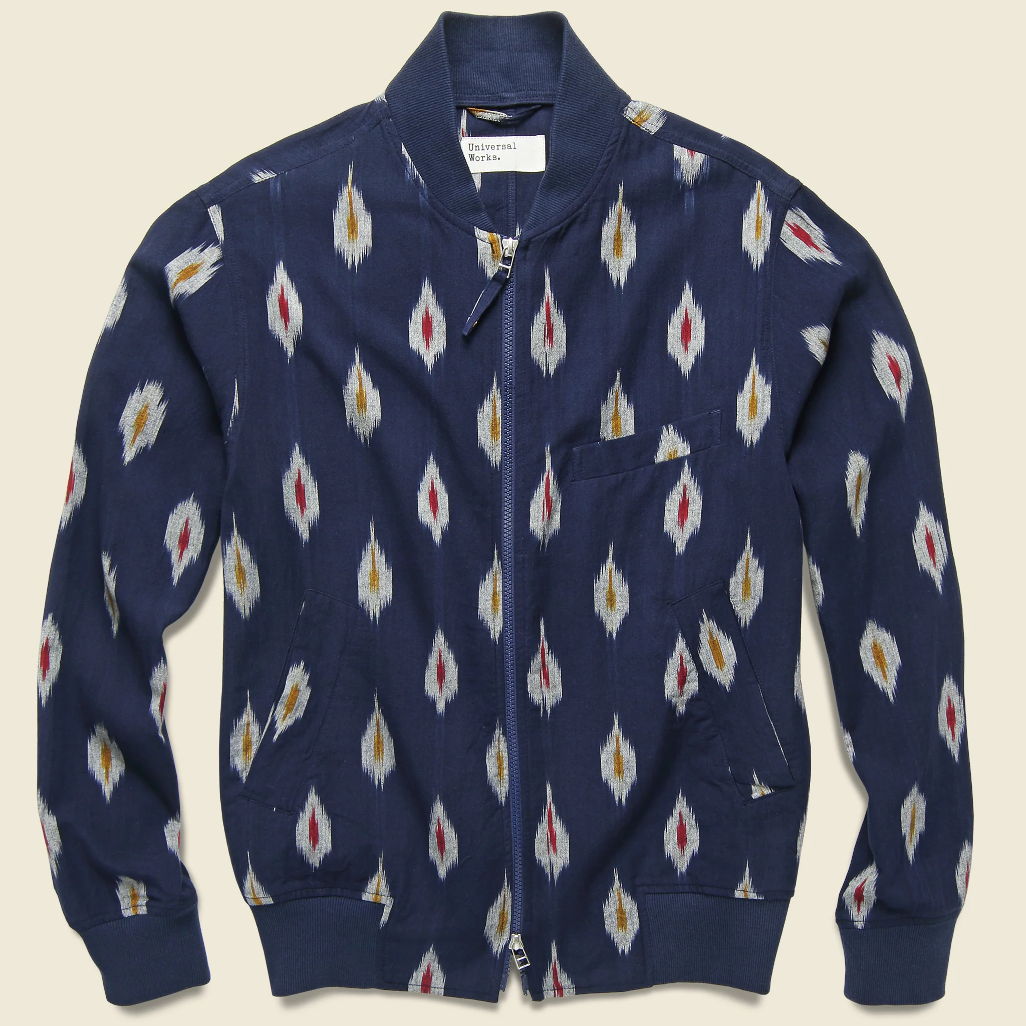 Bomber Jacket - Indigo Ikat