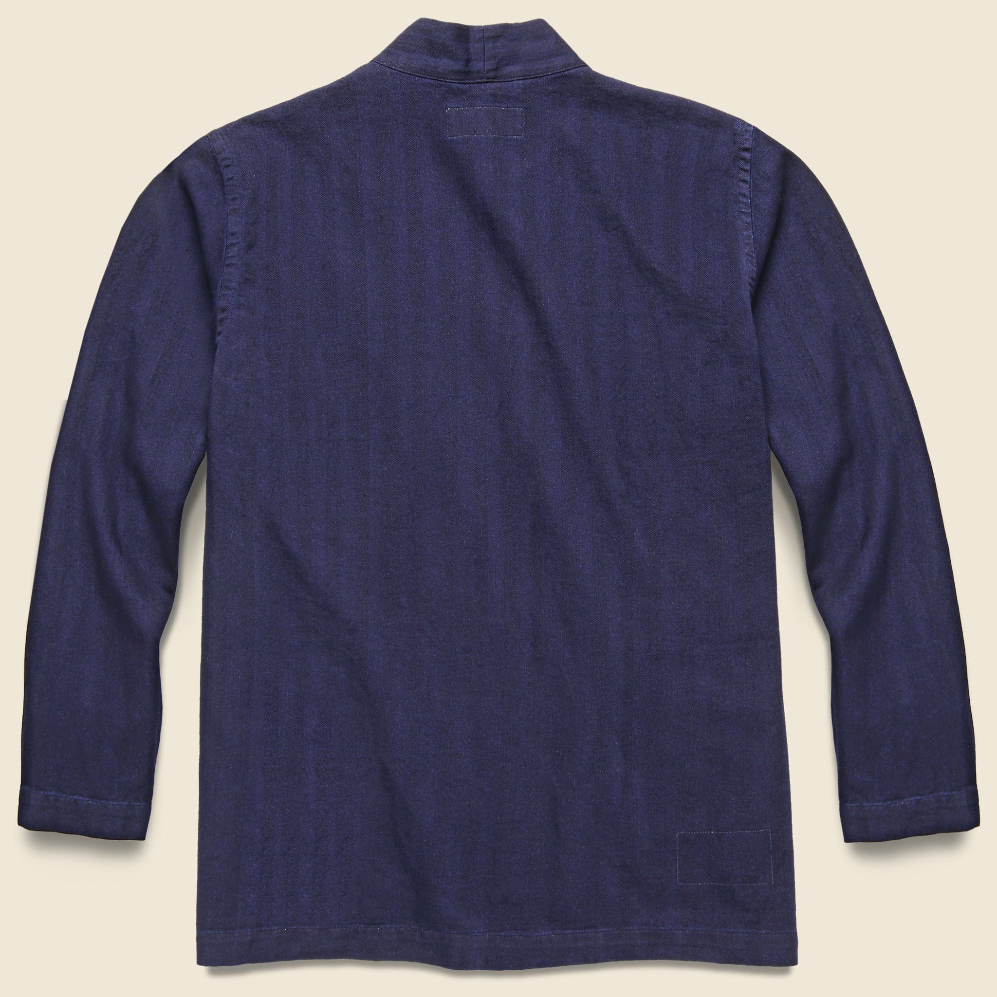 Tie Front Jacket - Indigo Herringbone Denim - Image 2