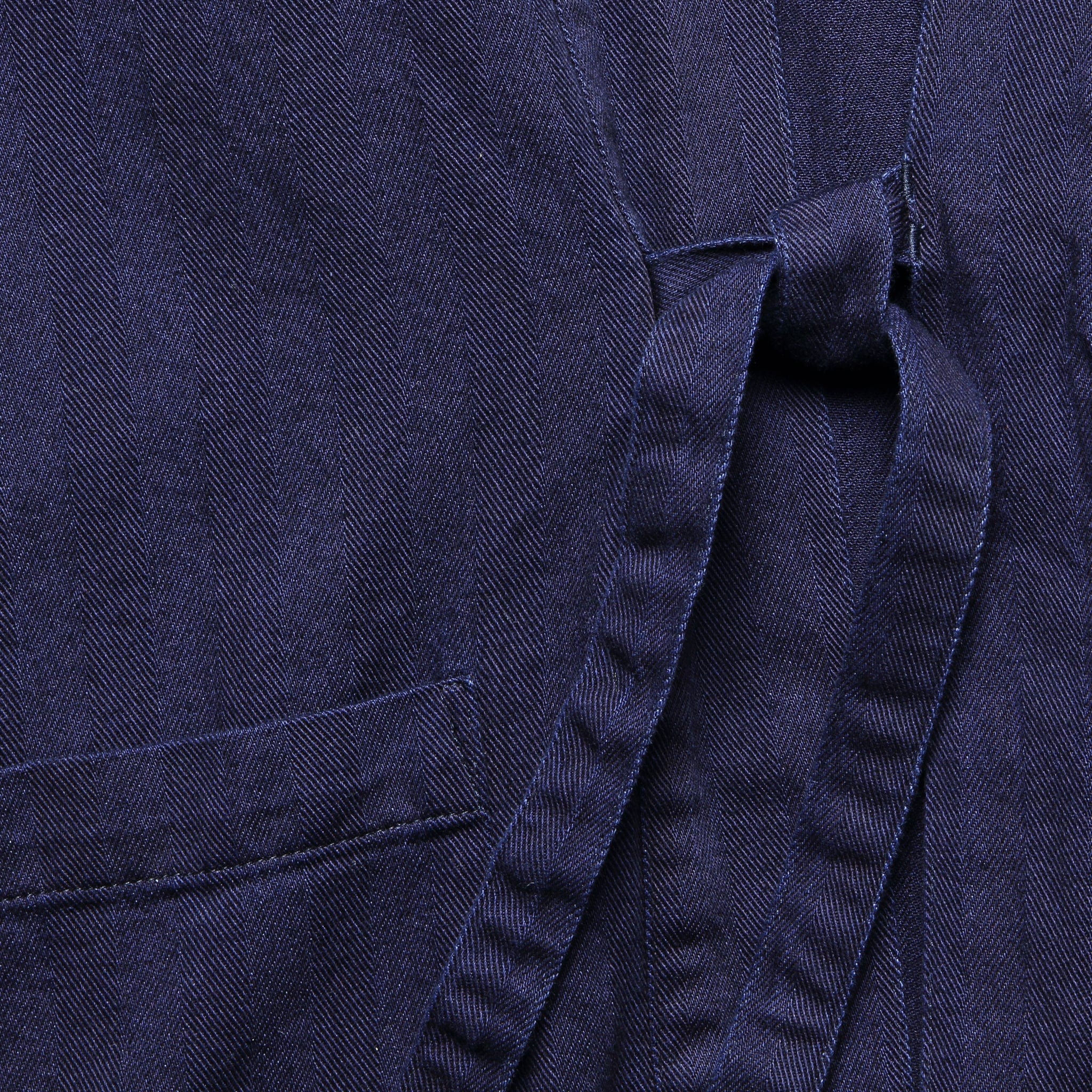 Tie Front Jacket - Indigo Herringbone Denim - Image 3