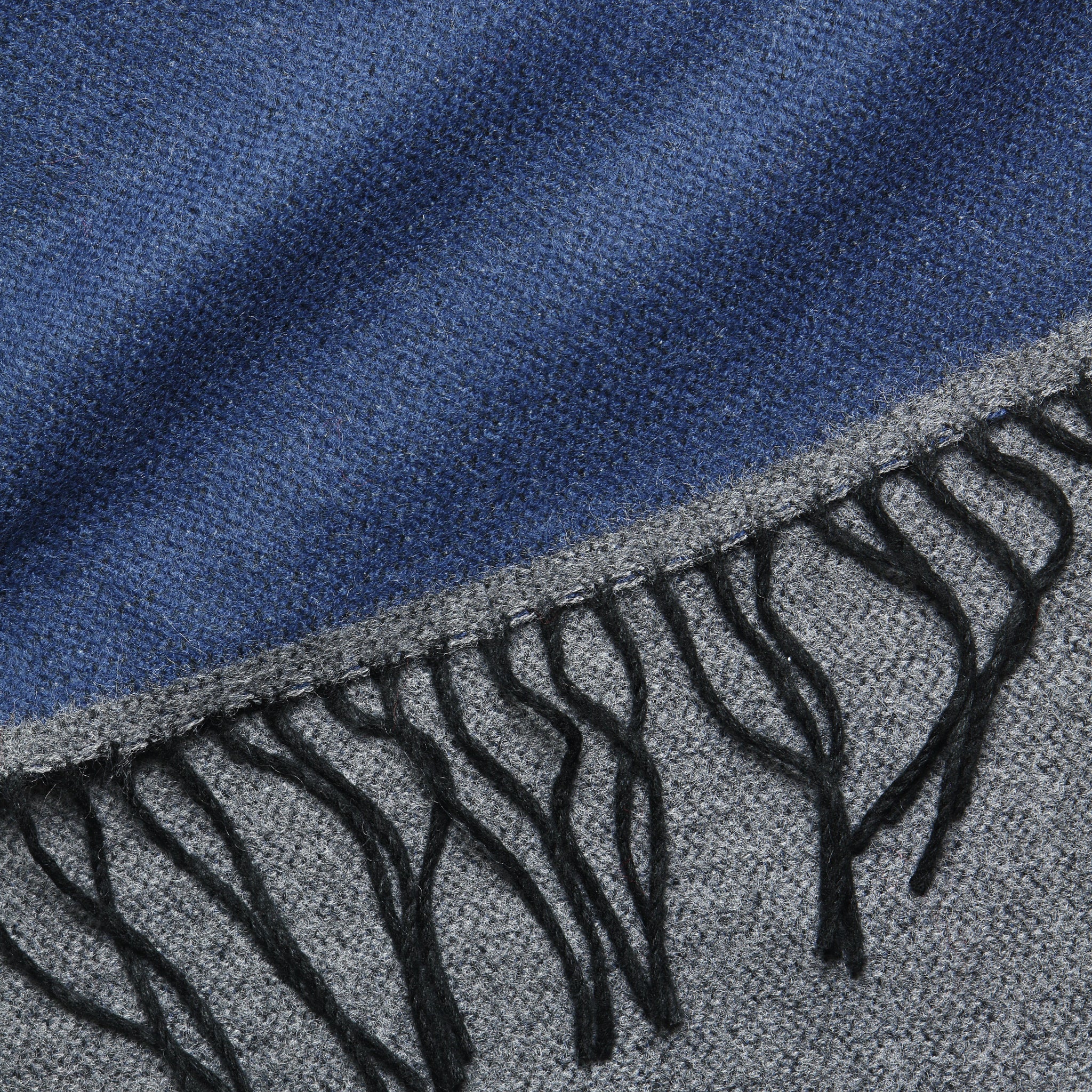 Double-Sided Scarf - Navy/Grey - Image 2