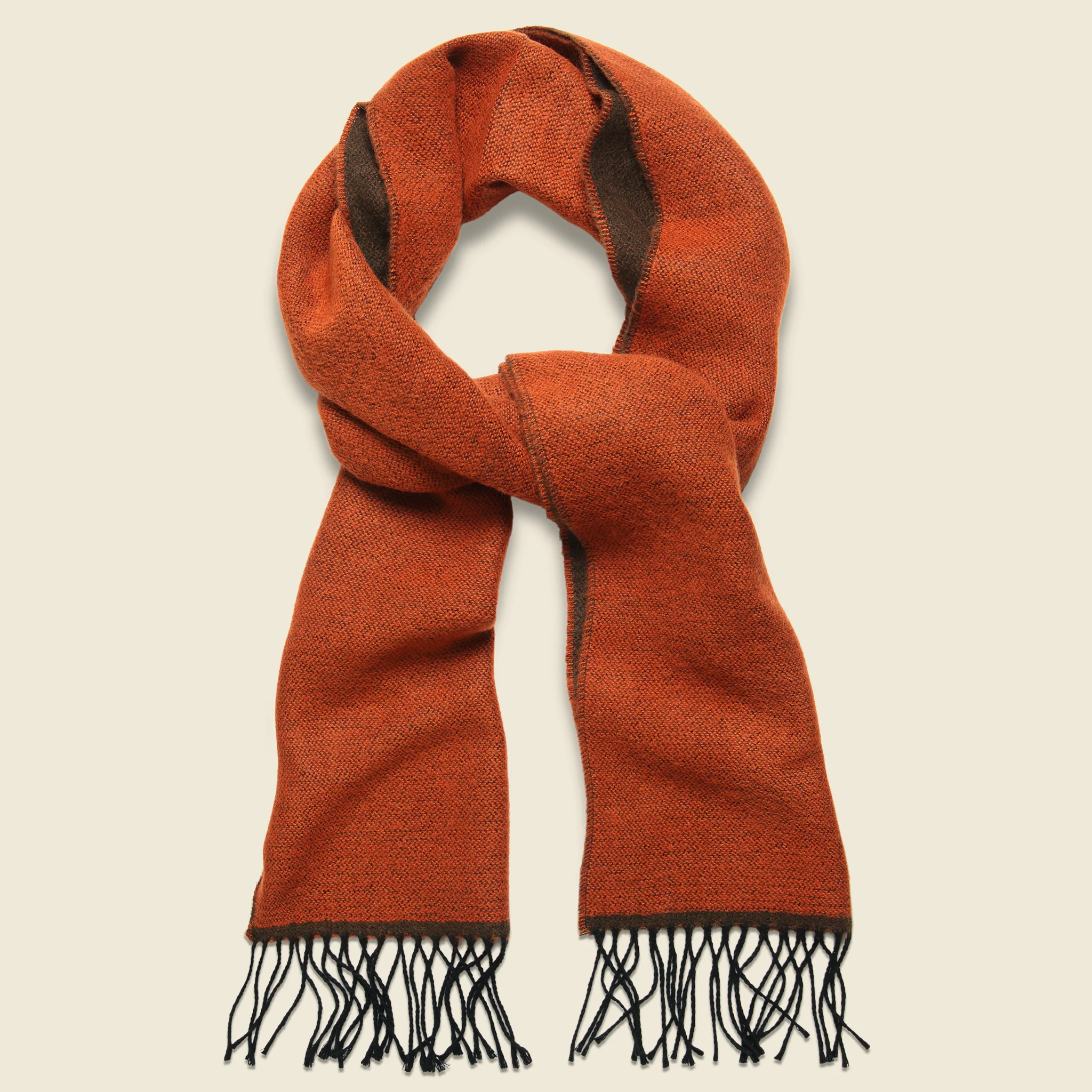 Double-Sided Scarf - Orange/Brown