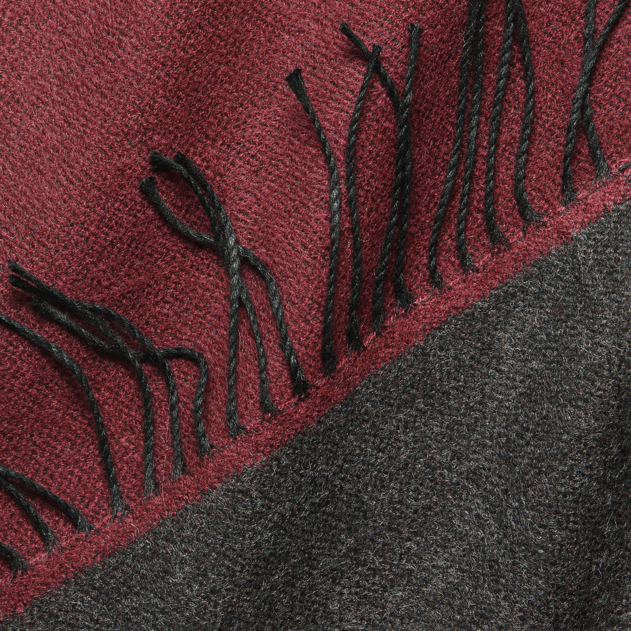 Double-Sided Scarf - Claret/Charcoal - Image 2