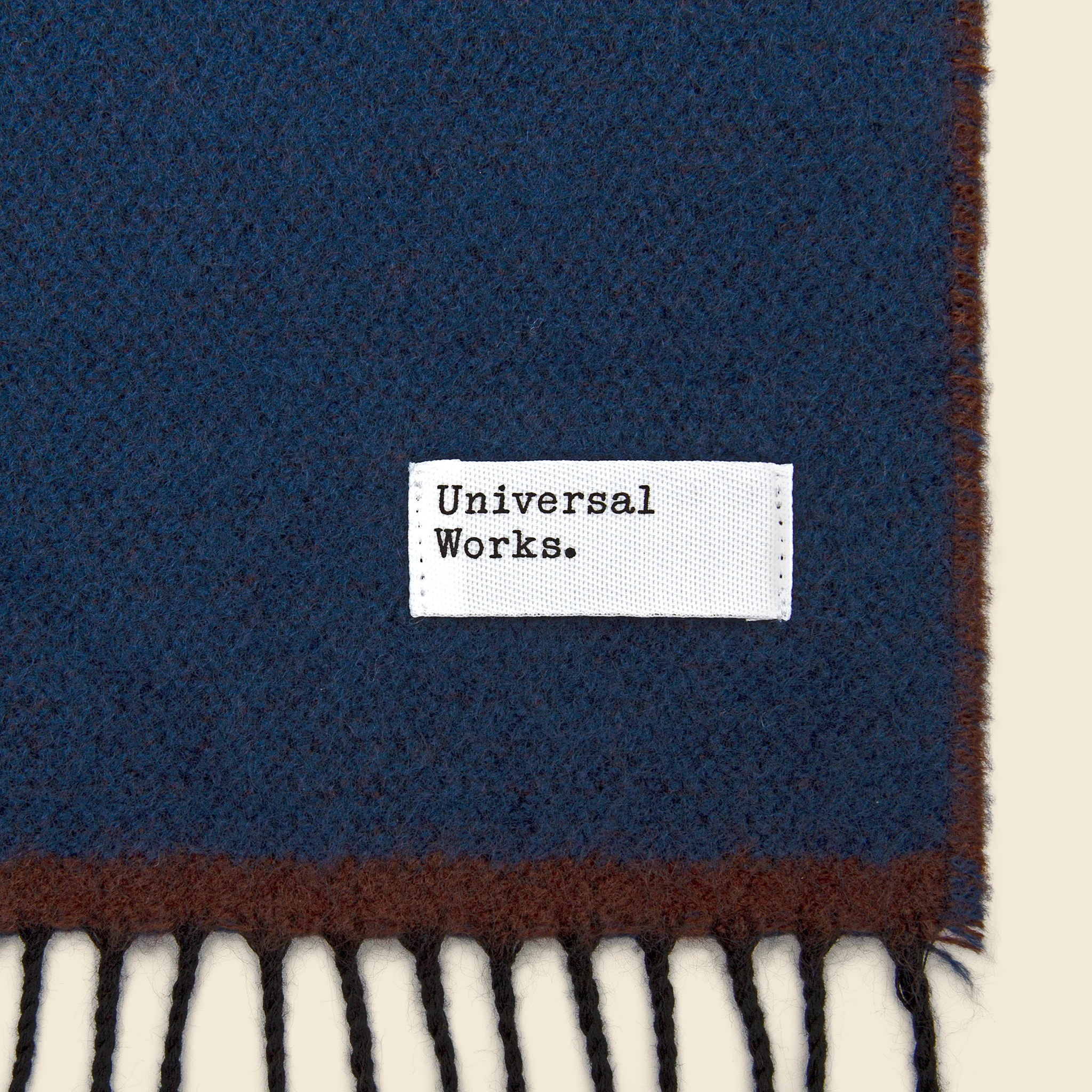 Double-Sided Scarf - Blue/Chocolate - Image 3