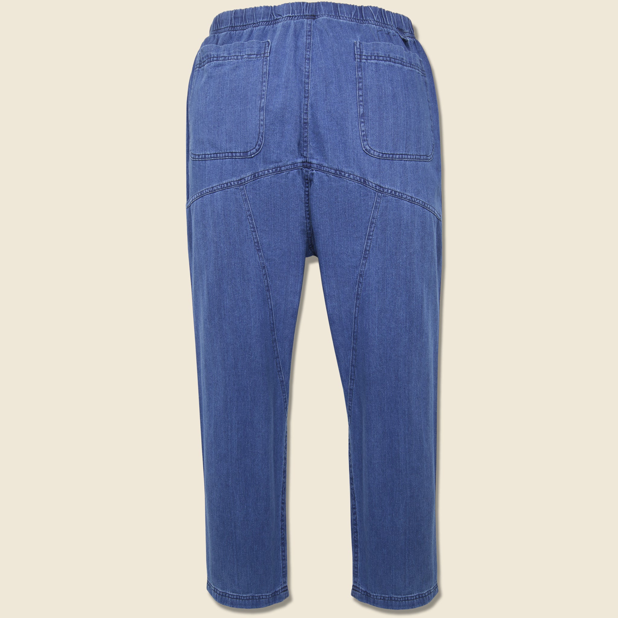 Herringbone Denim Kyoto Work Pant - Washed Indigo - Image 2