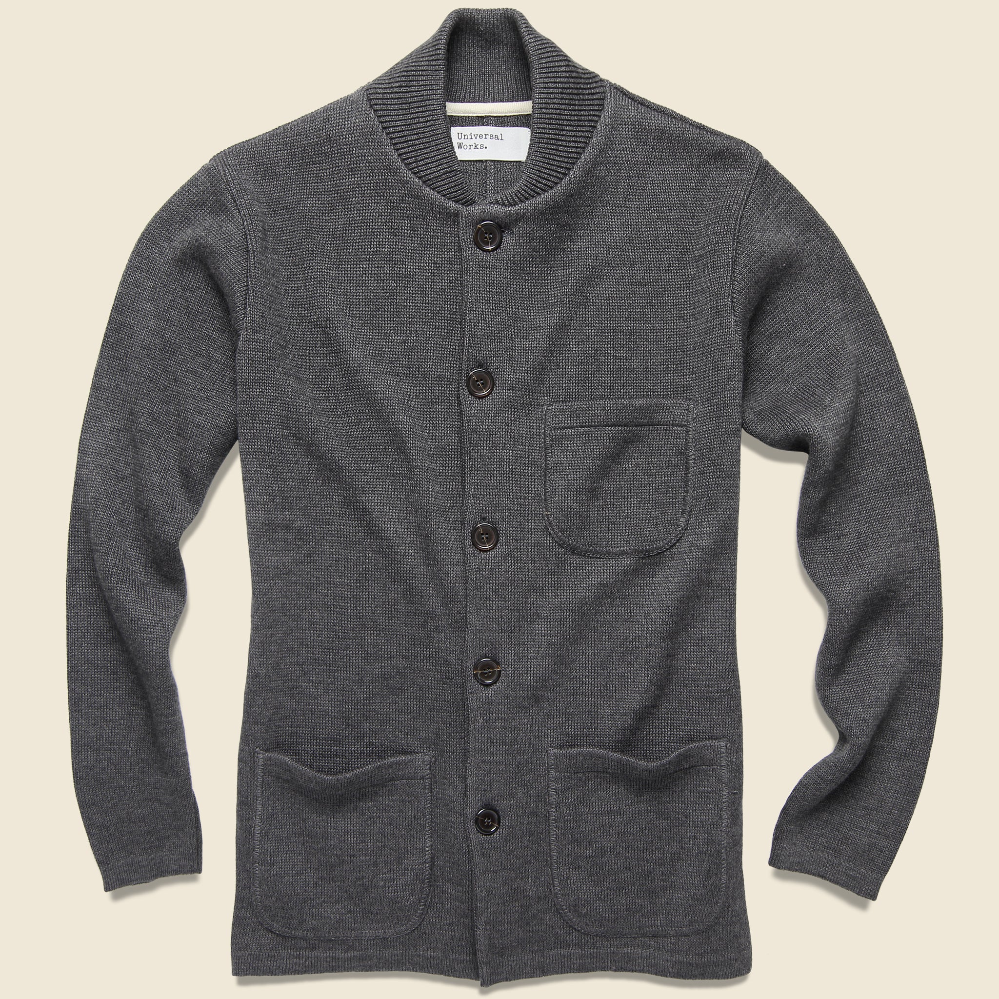 Knit Work Jacket - Charcoal