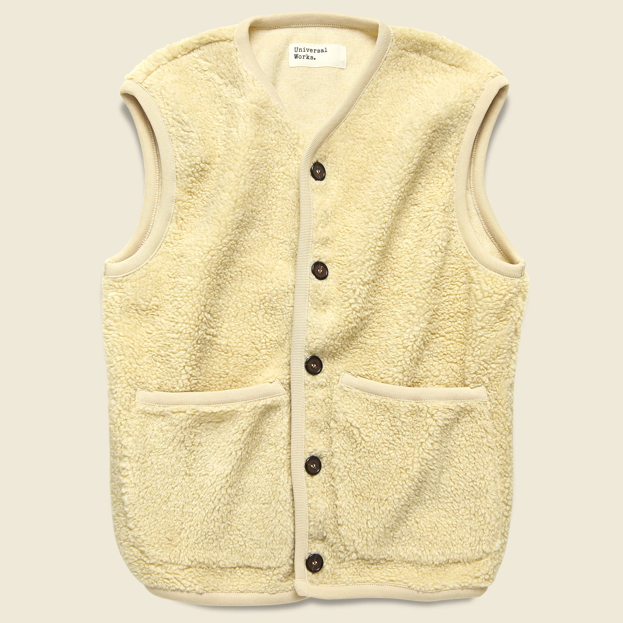Mountain Fleece Lancaster Gilet Vest - Ecru