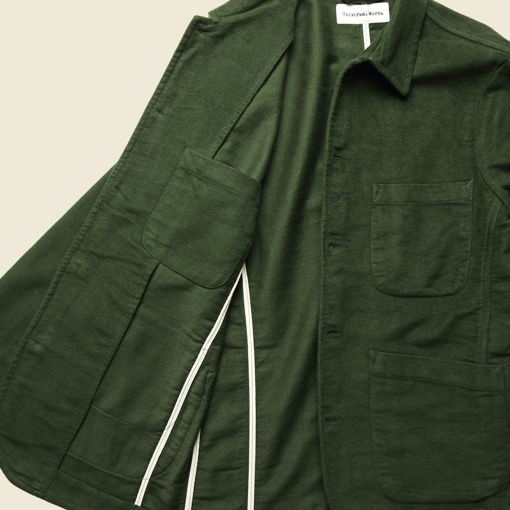 Bakers Jacket - Olive Moleskin - Image 3