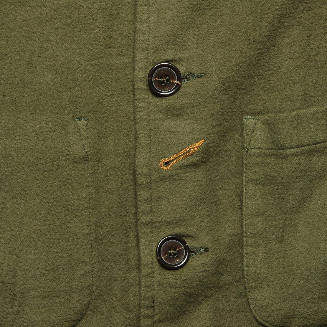 Moleskin Bakers Jacket - Olive - Image 4