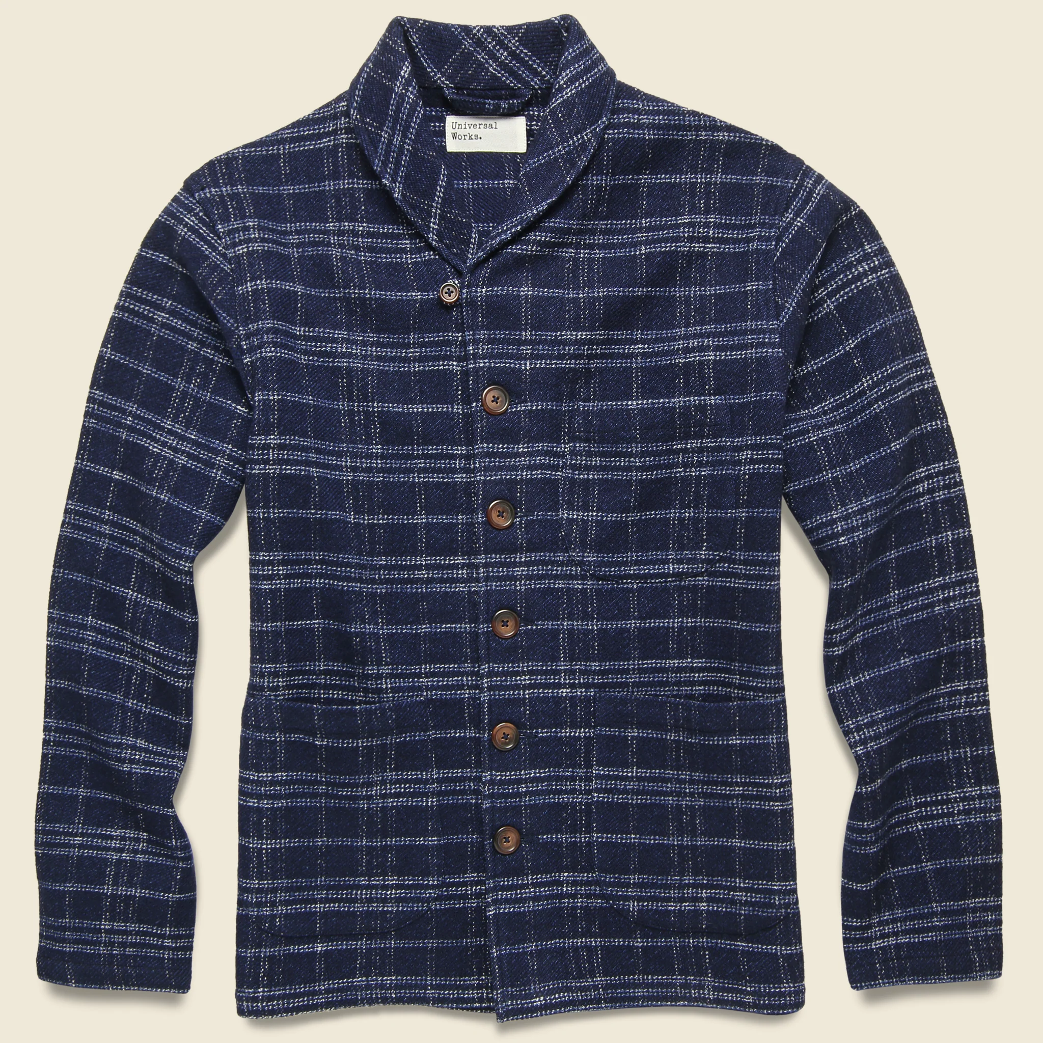 Check Prairie Jacket - Indigo