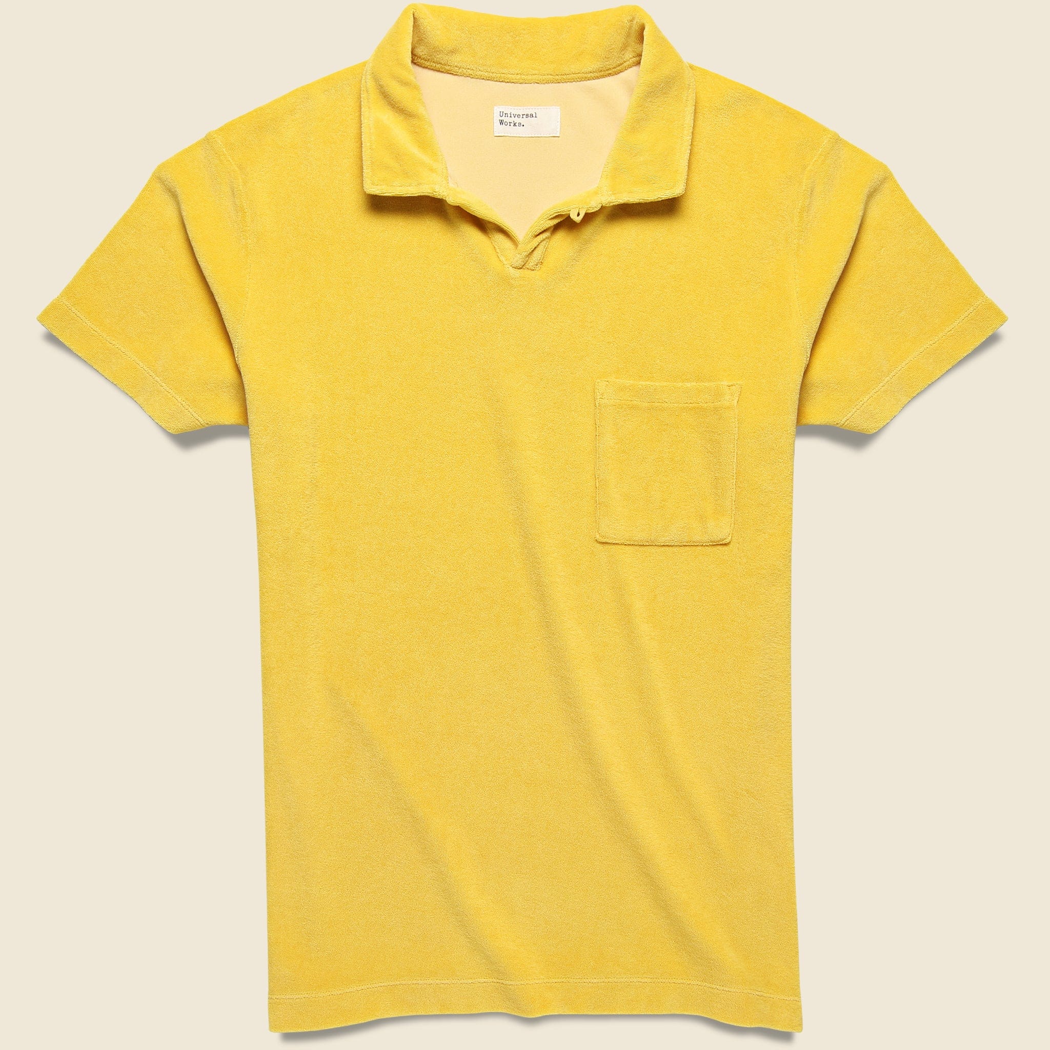 Terry Fleece Vacation Polo - Gold