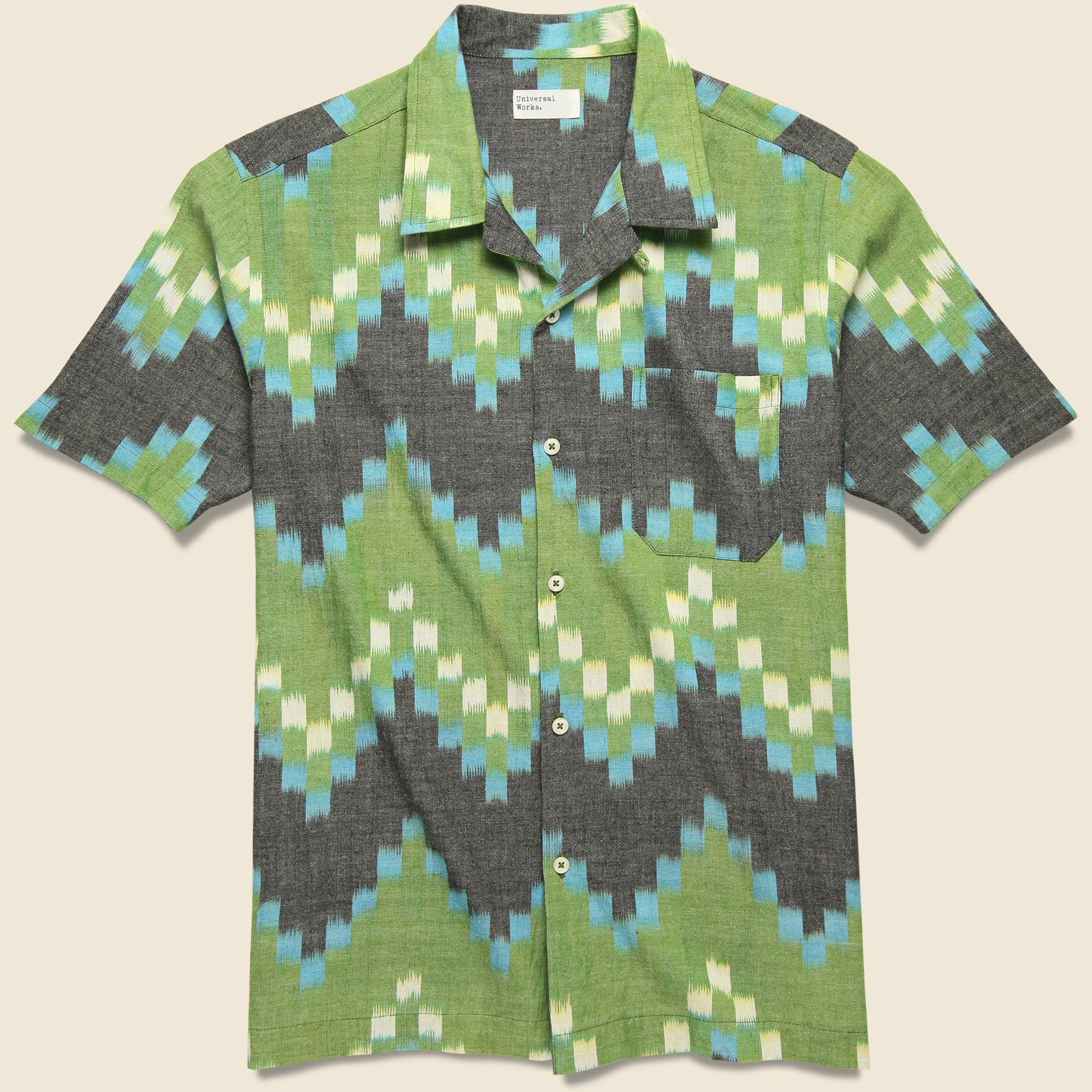 Zig Zag Ikat Road Shirt - Green