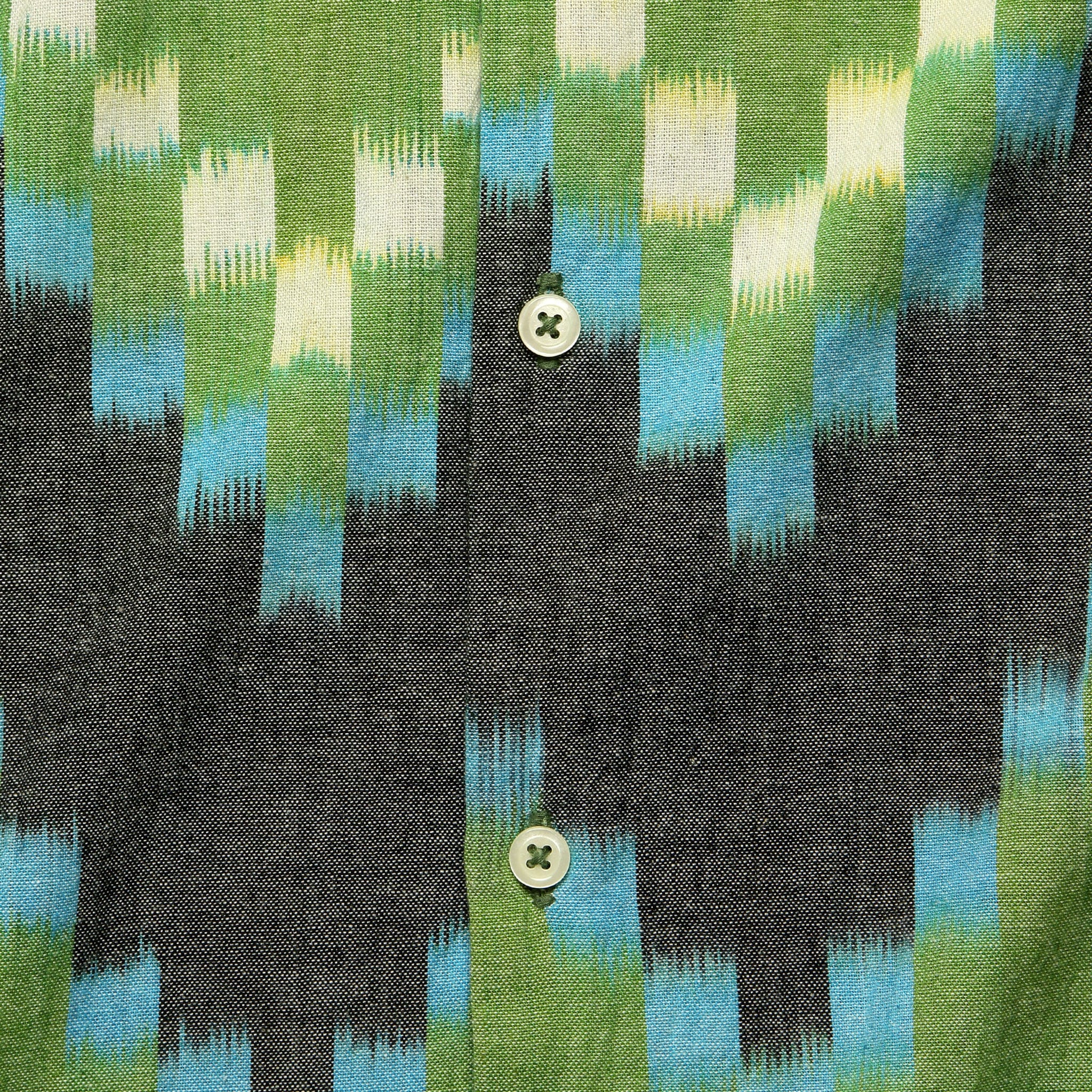 Zig Zag Ikat Road Shirt - Green - Image 3