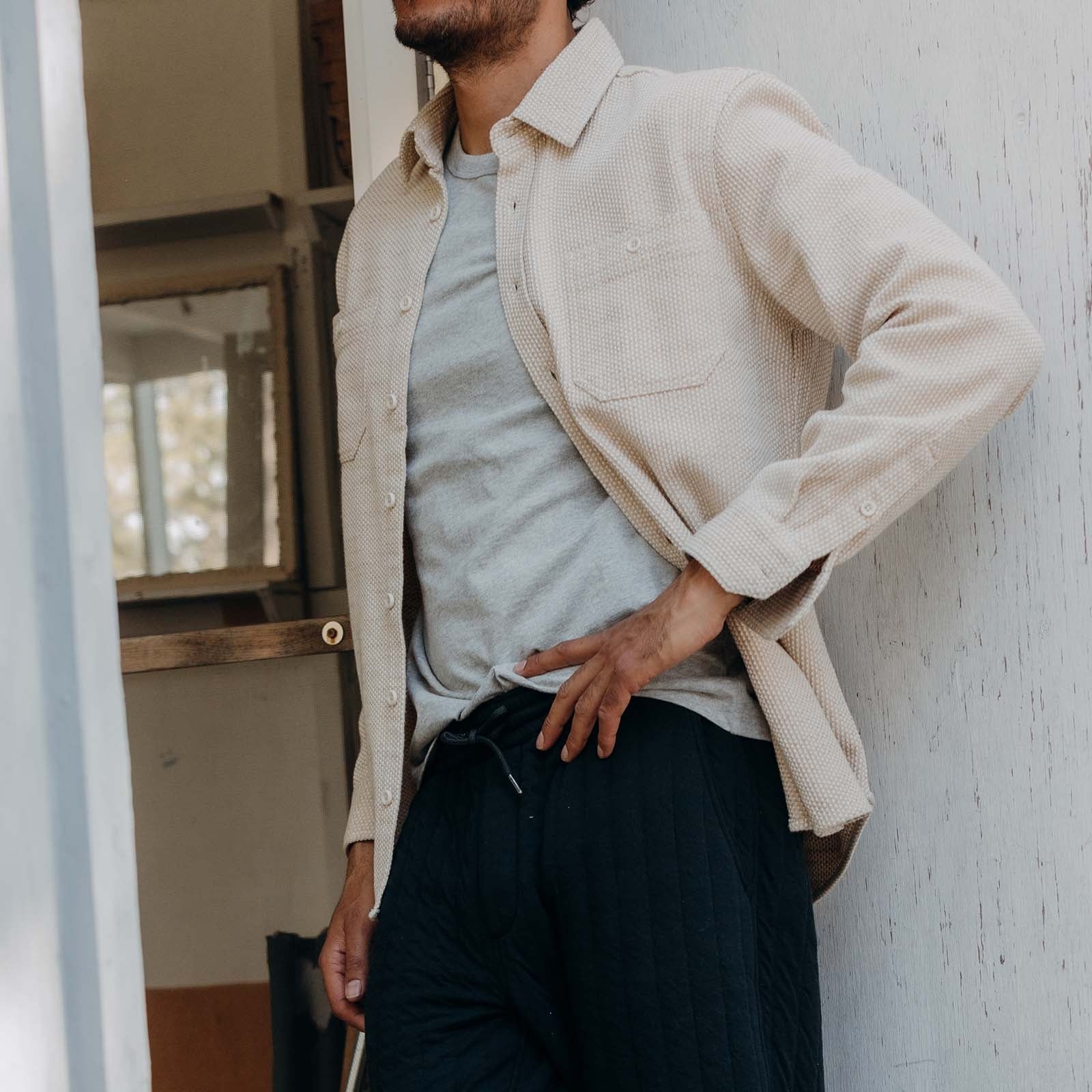 Utility Shirt - Natural Sashiko - Image 2