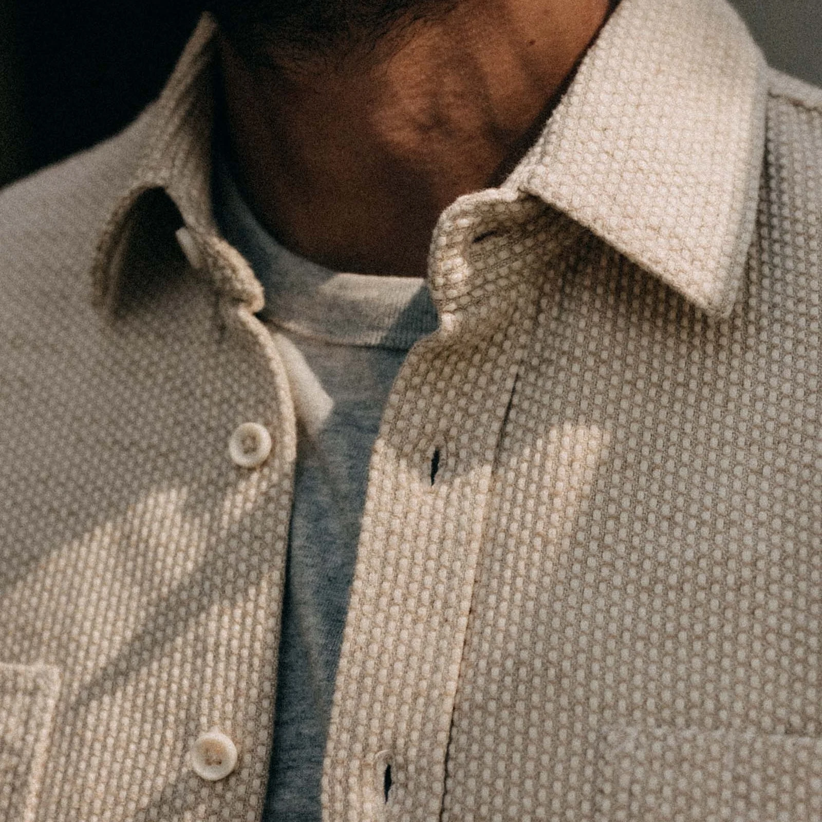 Utility Shirt - Natural Sashiko - Image 3