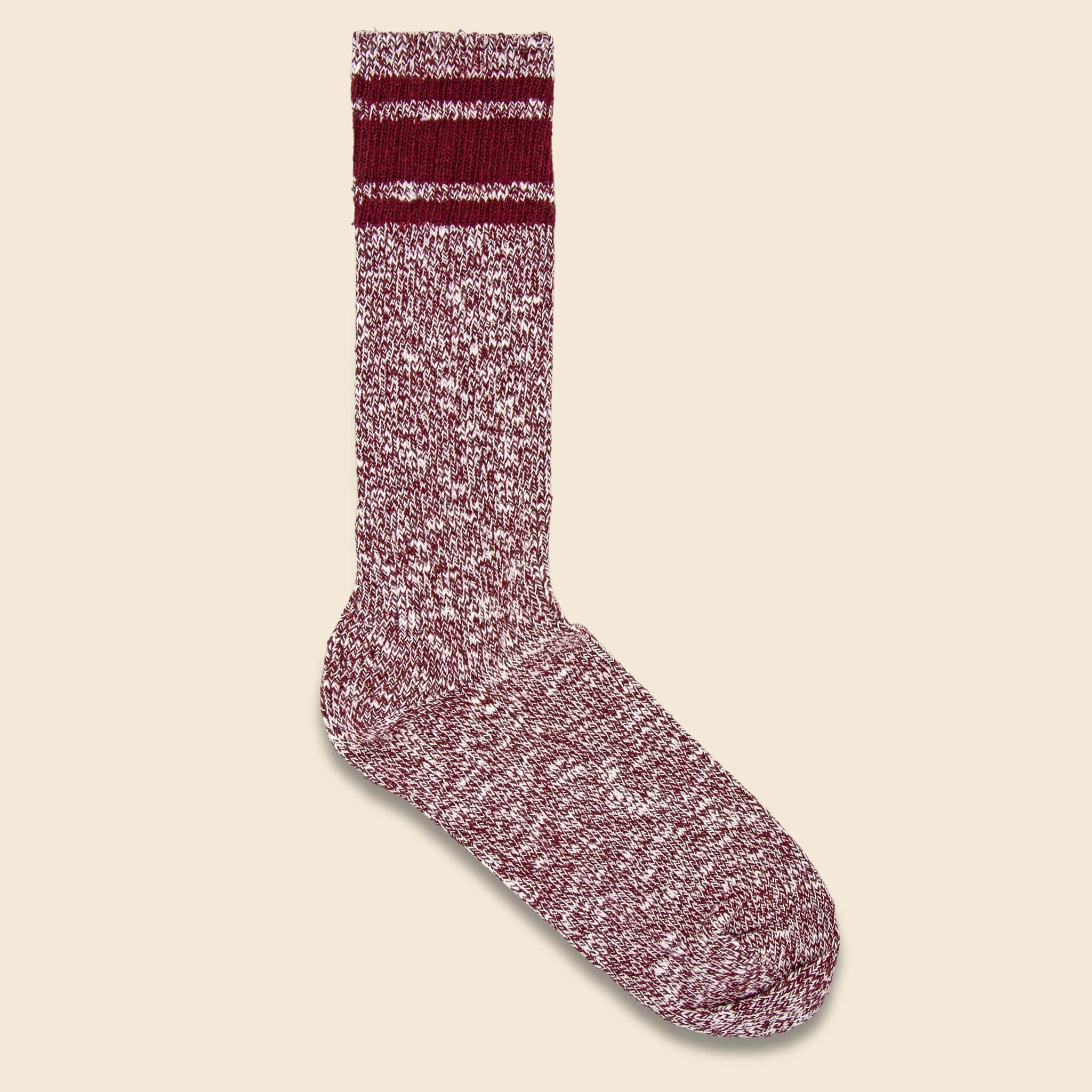 Varsity Slub Sock - Crimson