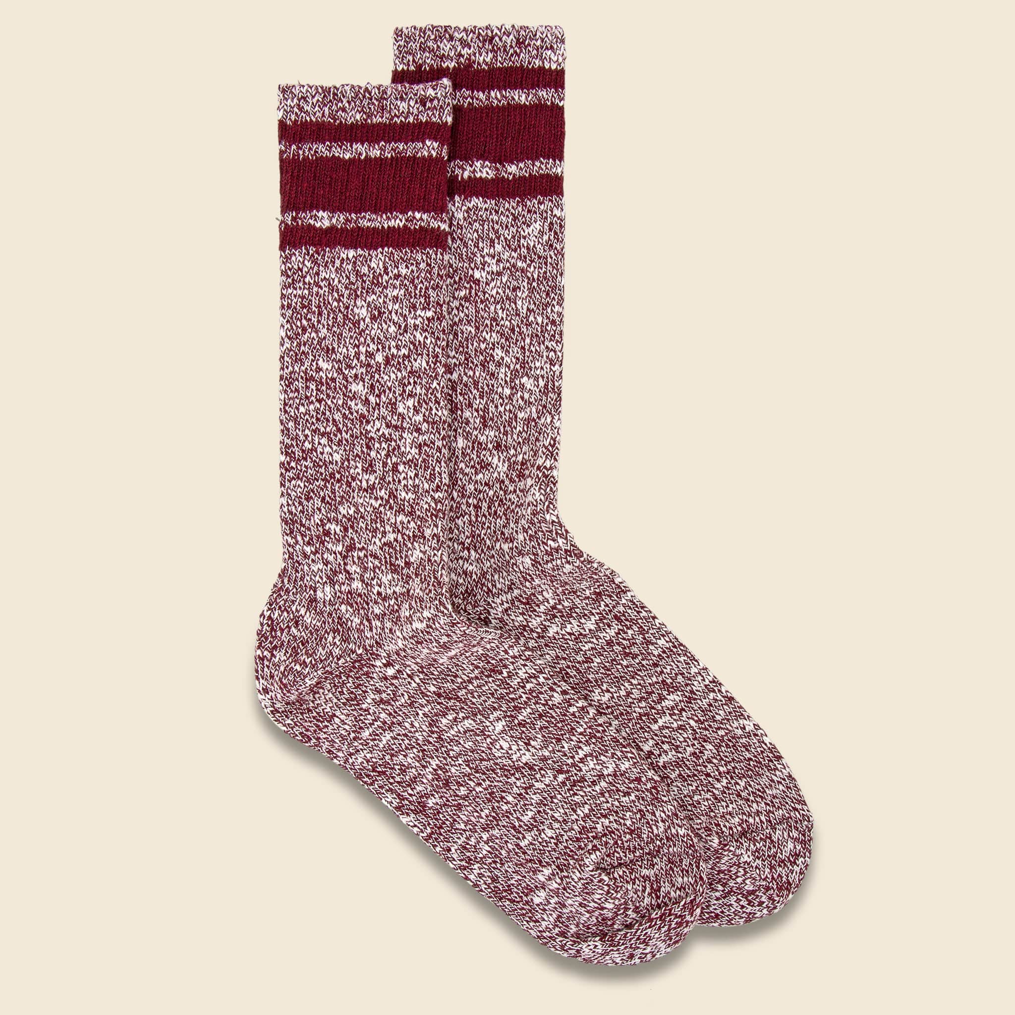 Varsity Slub Sock - Crimson - Image 2
