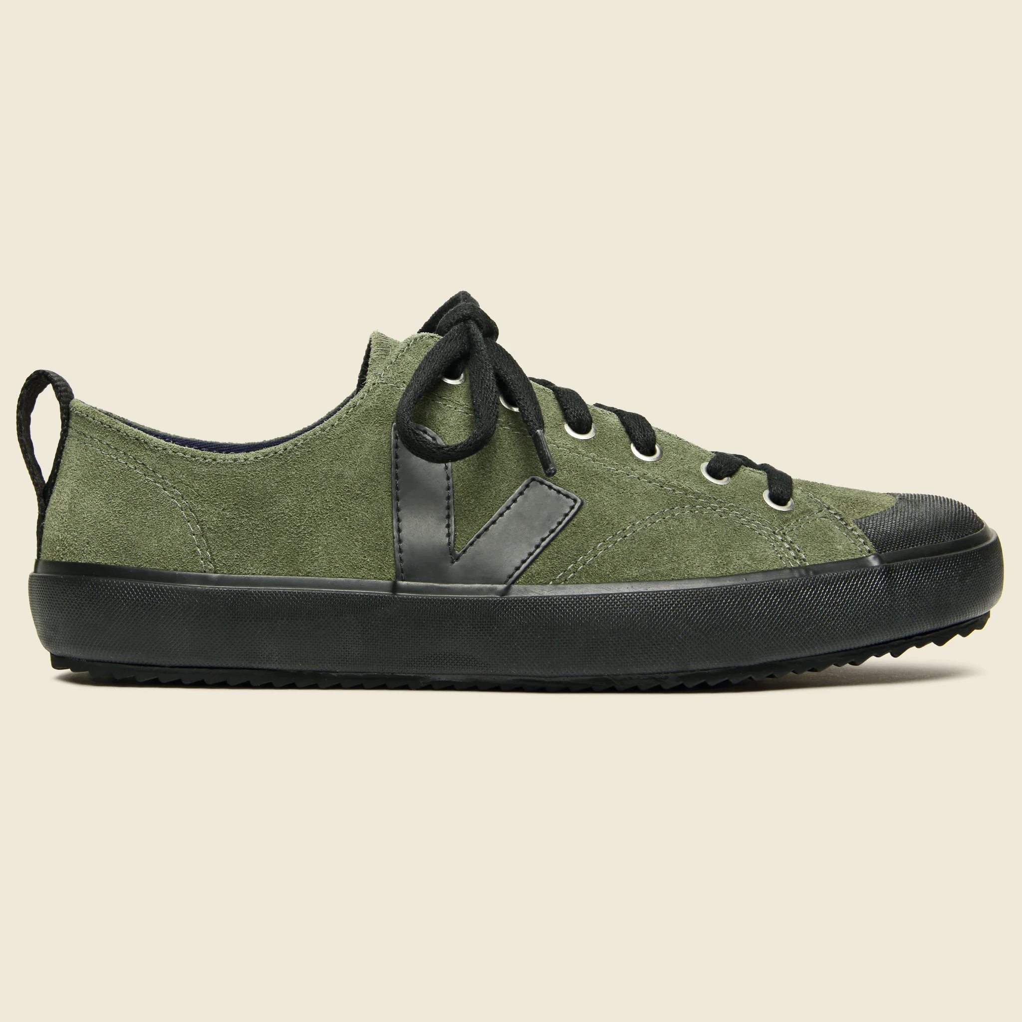 Nova Suede Sneaker - Olive/Black
