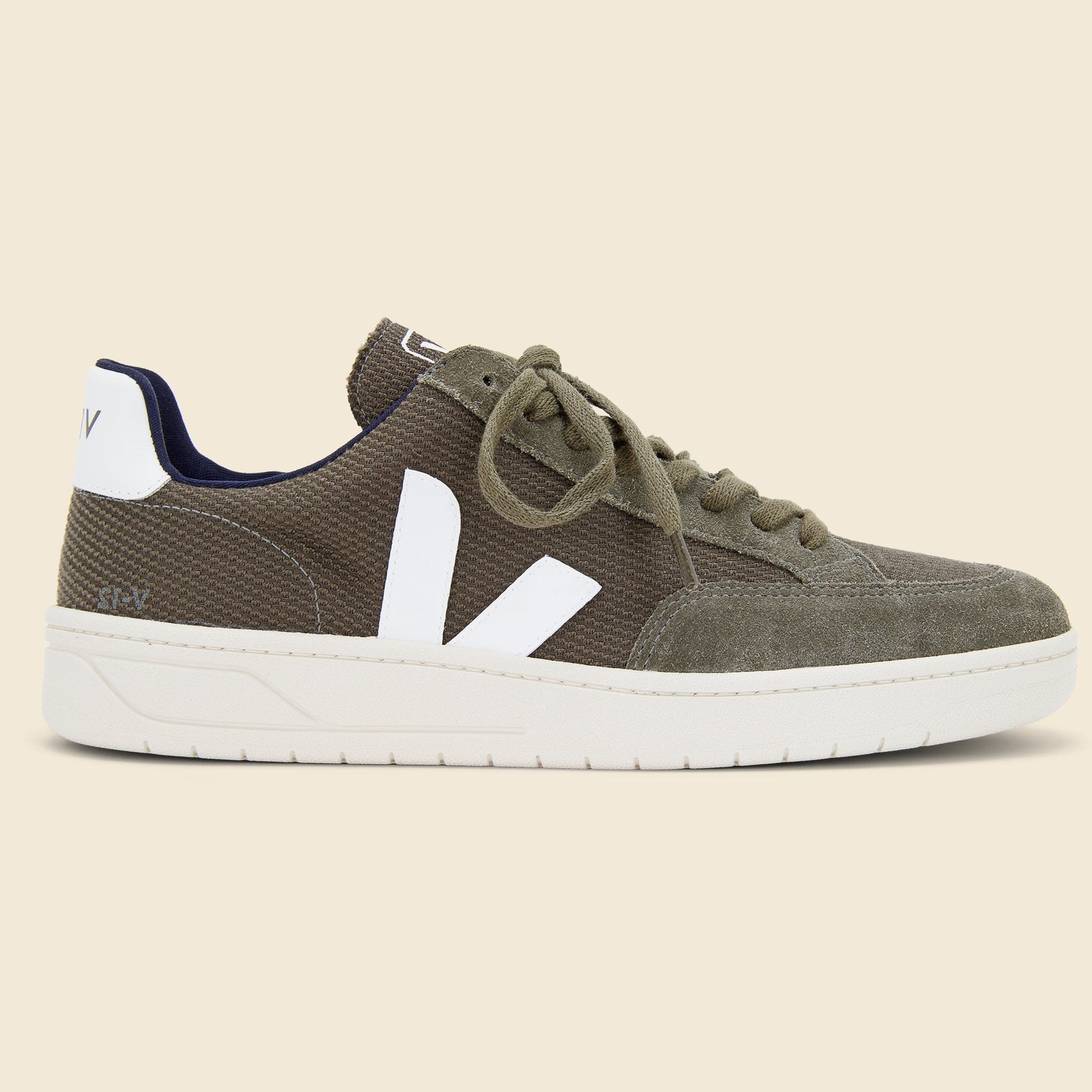 V-12 Mesh Sneaker - Olive/White