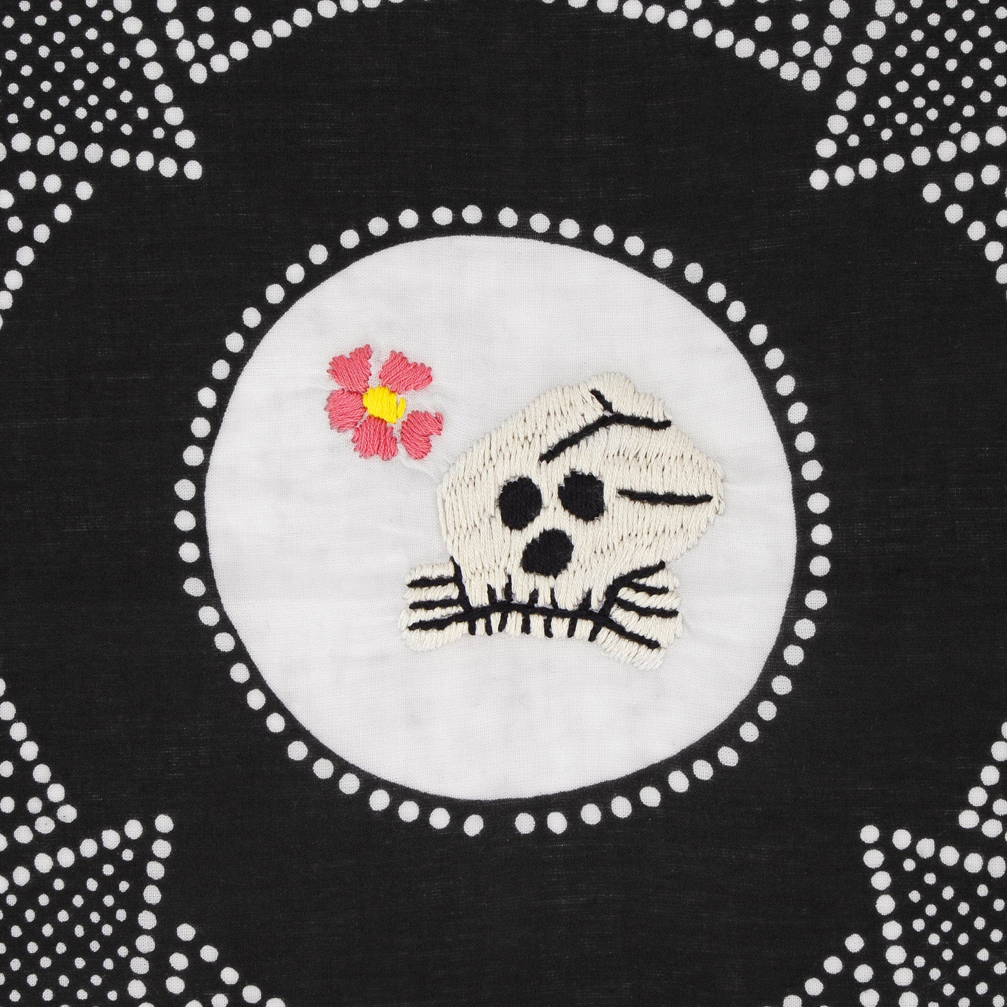 Vietnam Star Embroidered Bandana - Black - Image 2