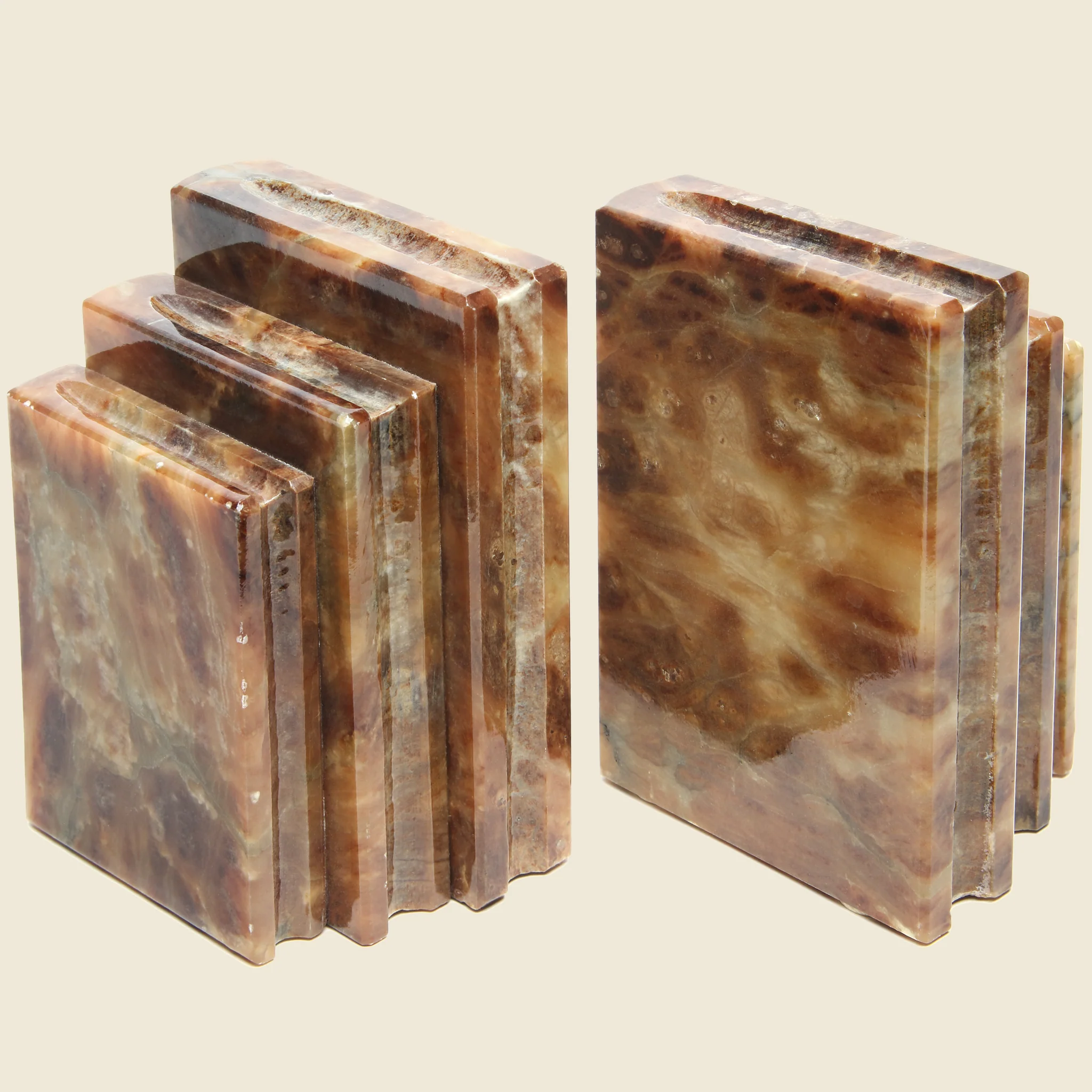 Vintage Alabaster Bookends - Image 2