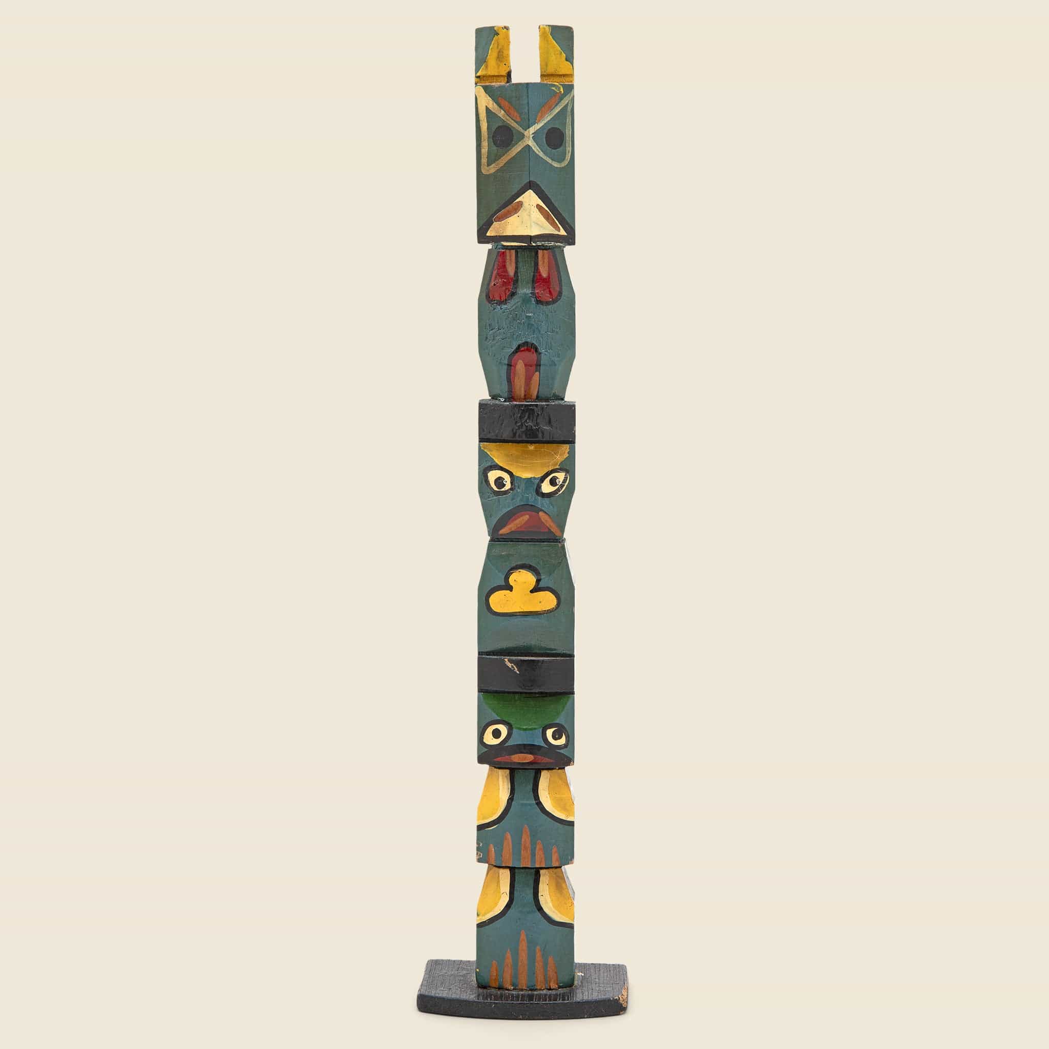 Vintage Blue Totem Pole