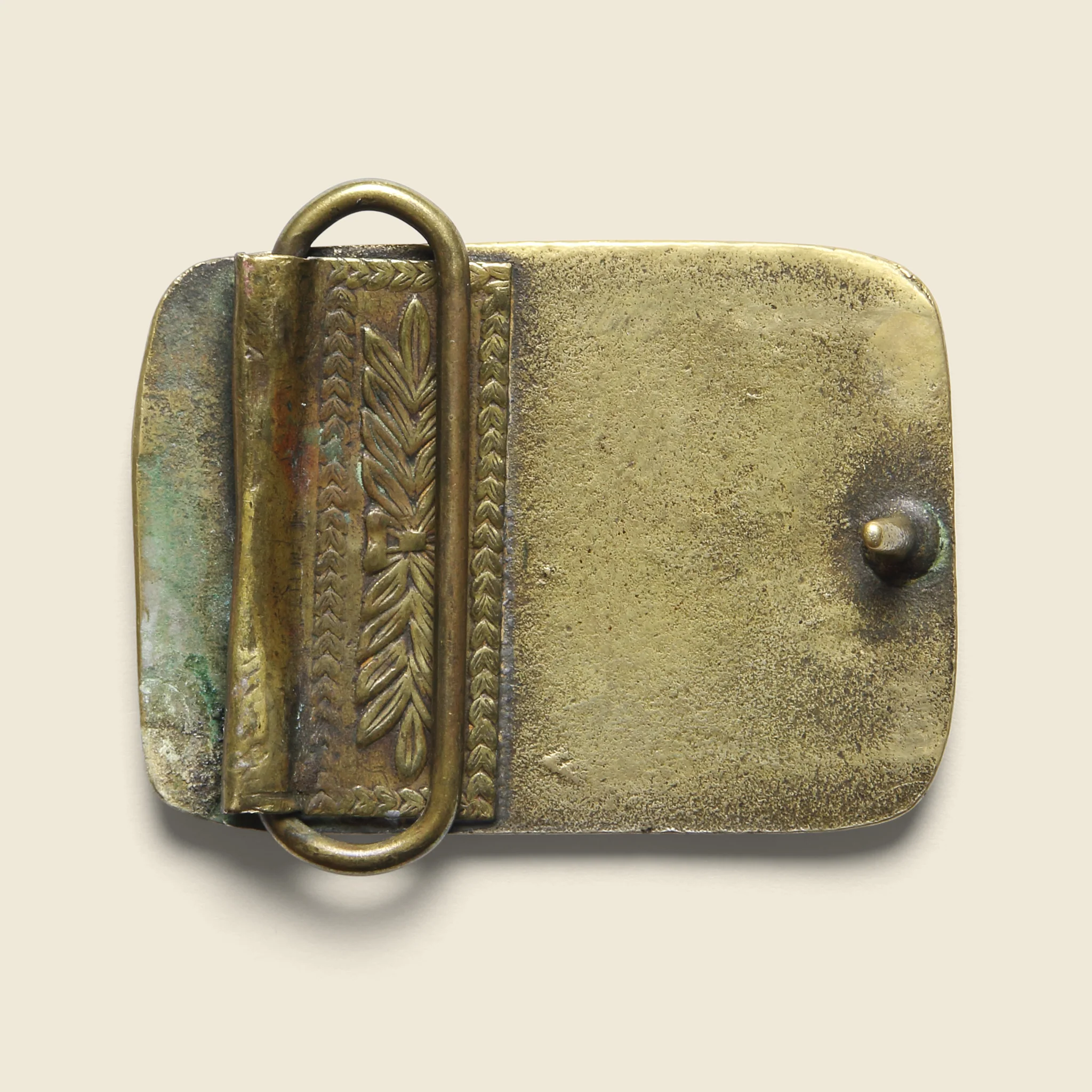 Pot Leaf Belt Buckle - Brass - Image 2
