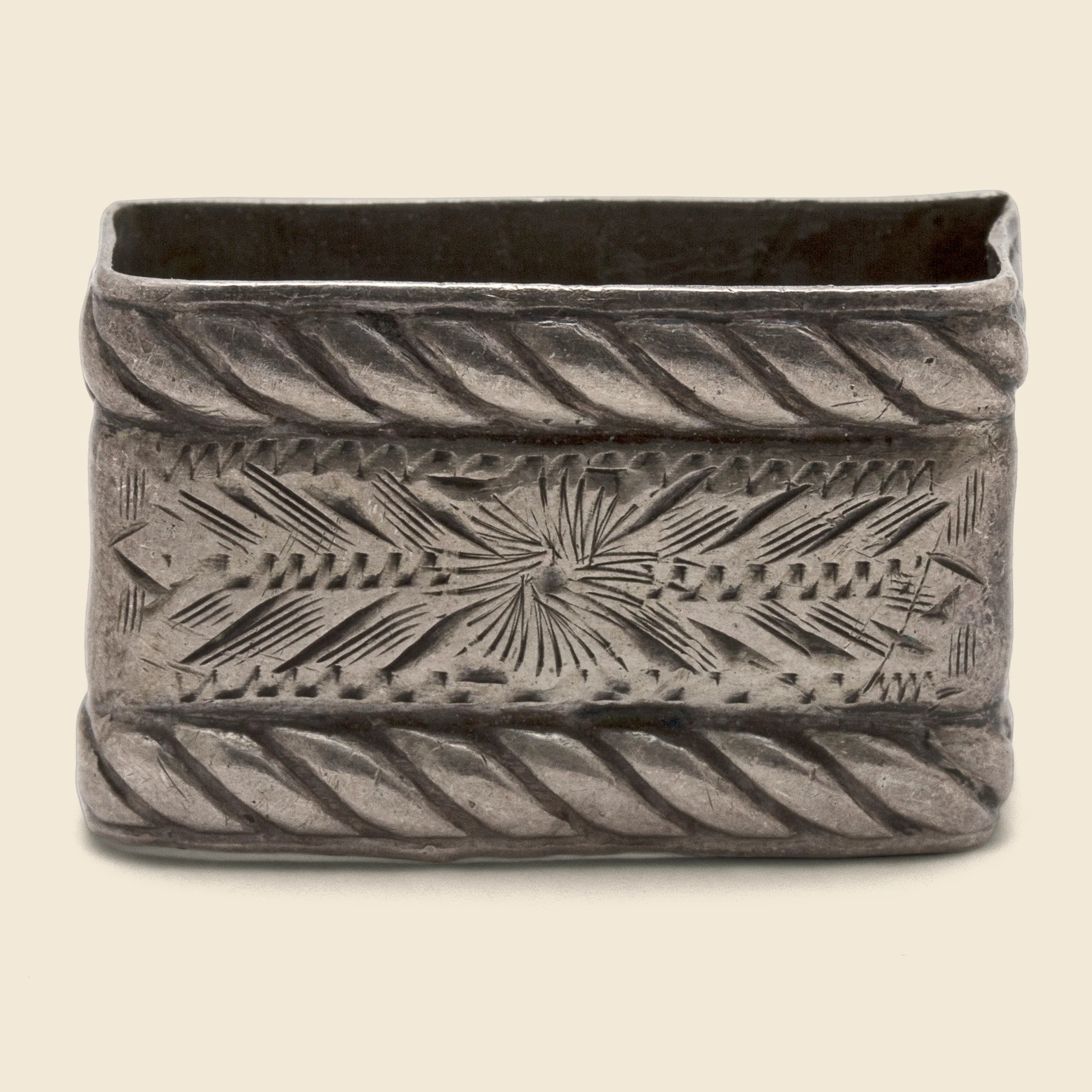 Carved Bandana Slide - Sterling Silver