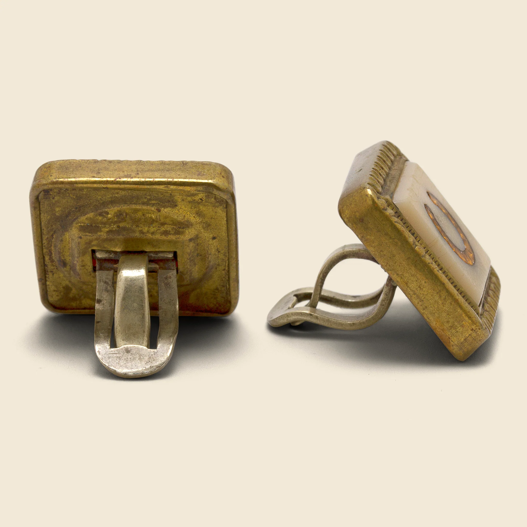 Encrusted Stone Horseshoe Cufflinks - Image 2