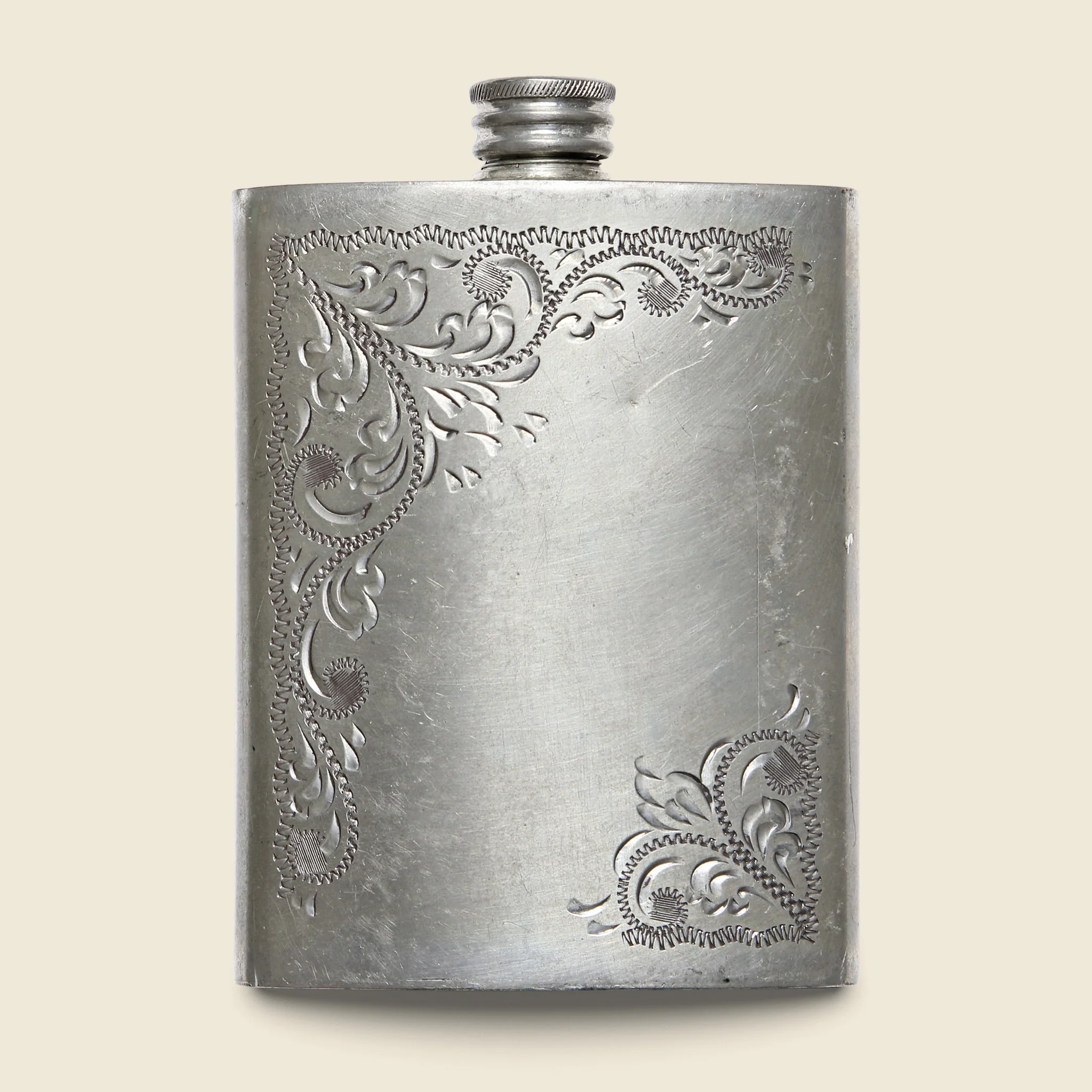 Etched Flask - Pewter