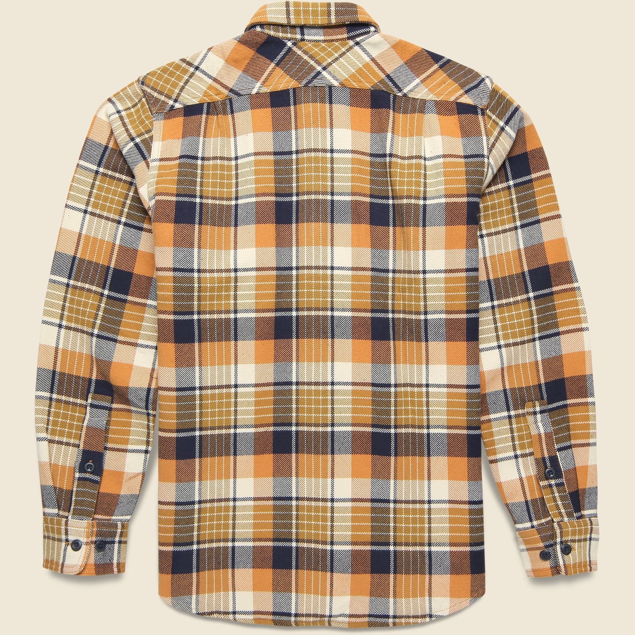 Vintage Flannel Workshirt - Navy Cumin Red - Image 2