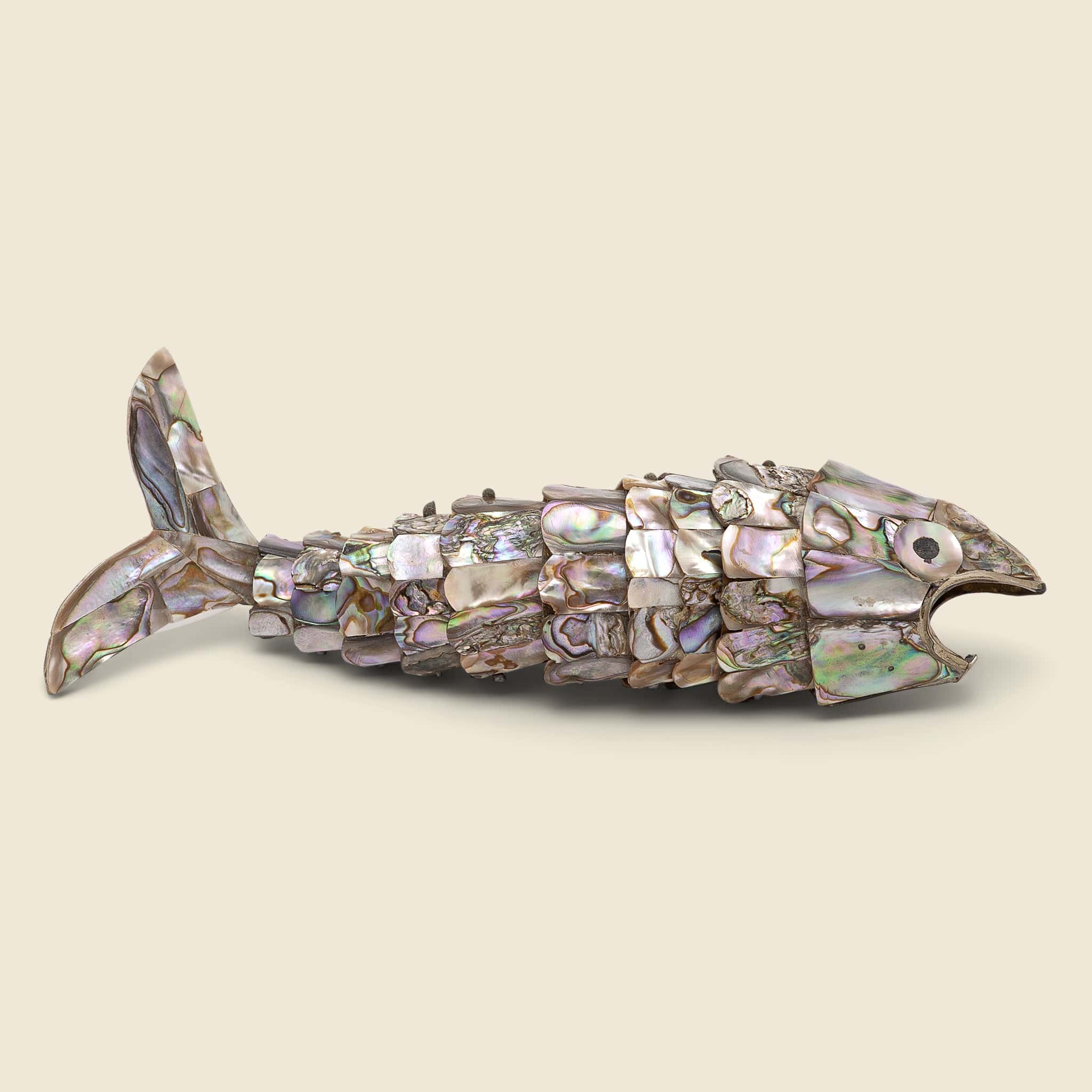 Vintage Mexican Abelone Shell Fish Bottle Opener