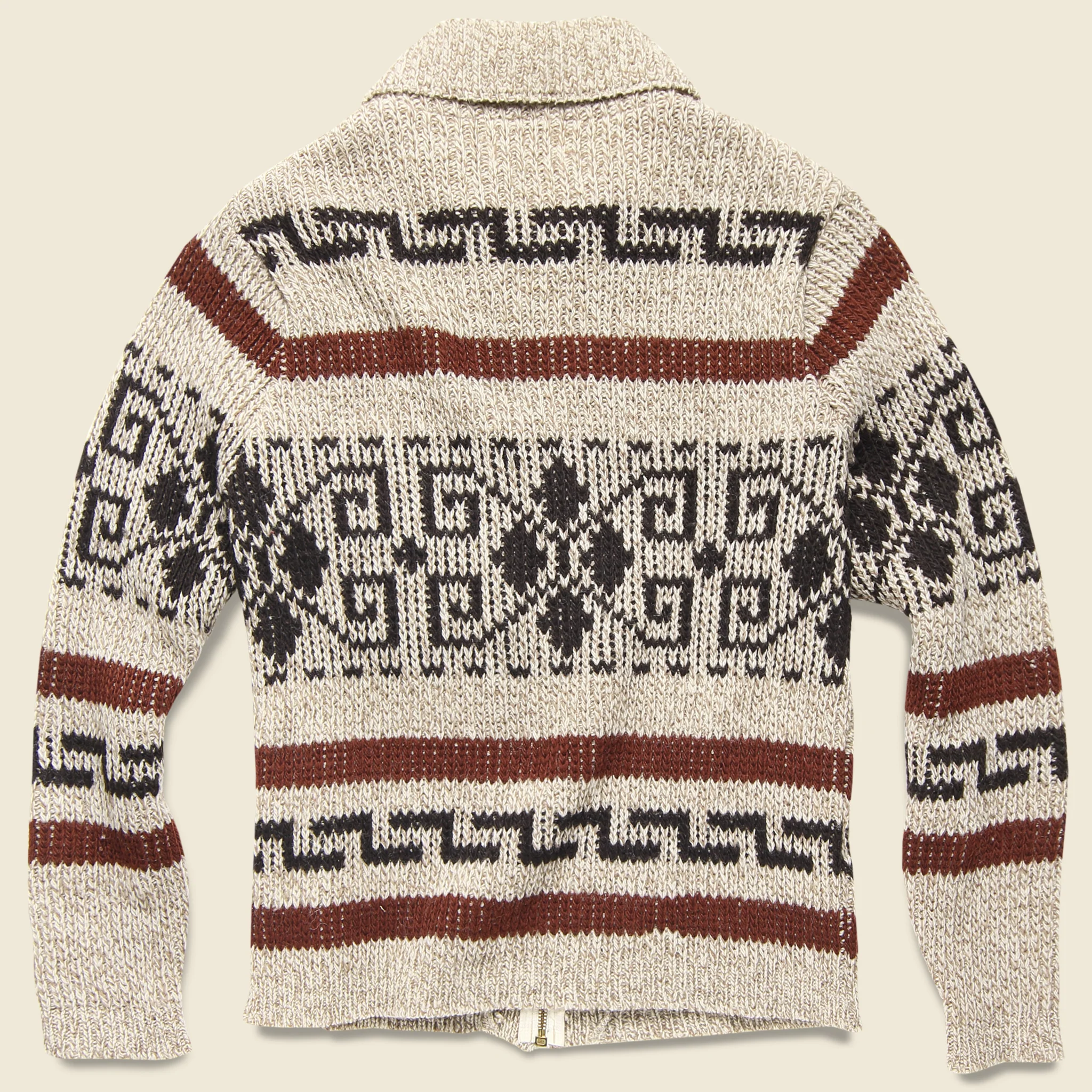 Pendleton Zip Up Sweater - Cream - Image 2