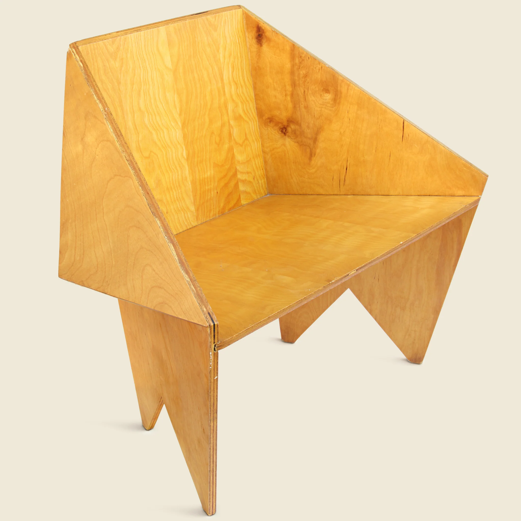 Vintage Sculptural Plywood Chair
