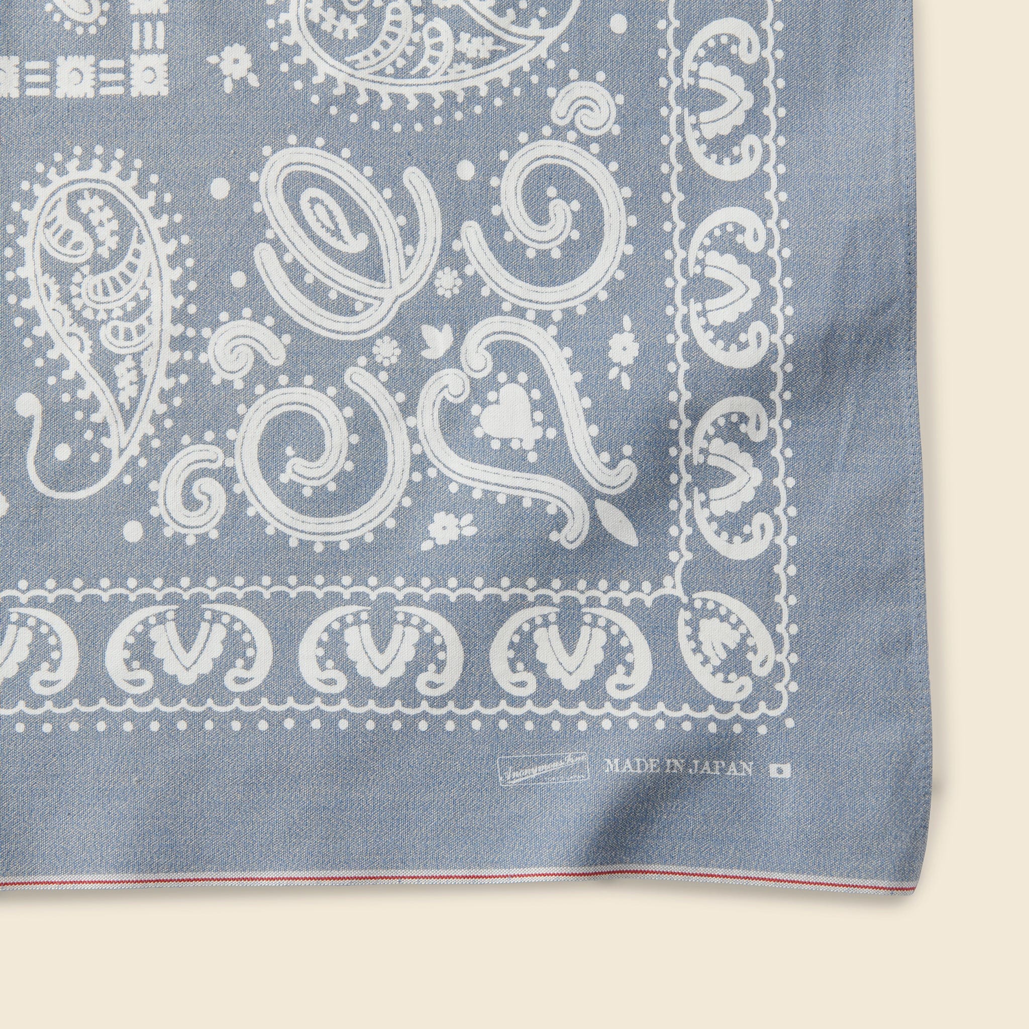 Vintage Selvedge Cloth Bandana - Blue - Image 2