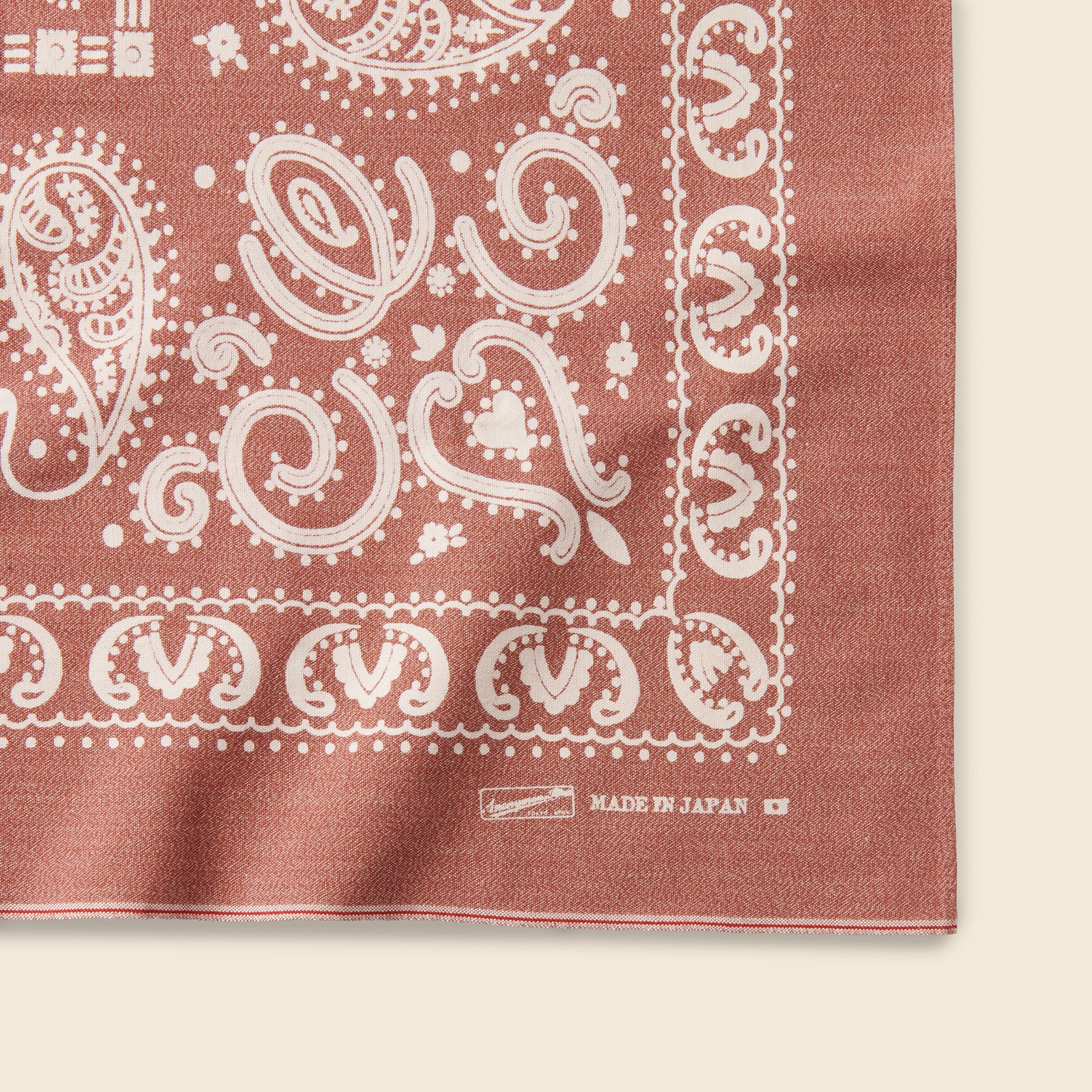 Vintage Selvedge Cloth Bandana - Red - Image 2