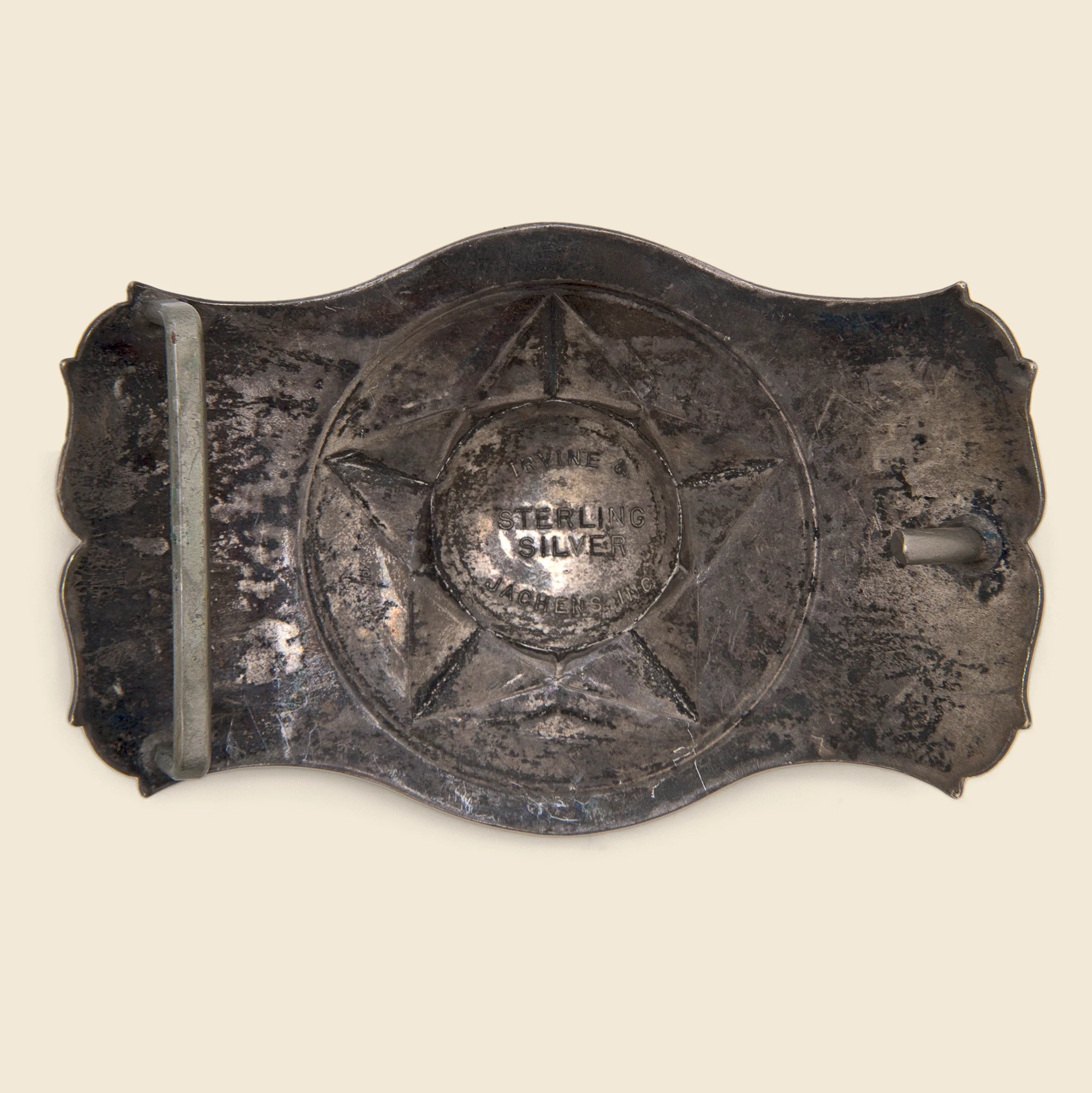 Horse in Star Belt Buckle - Silver - Image 2