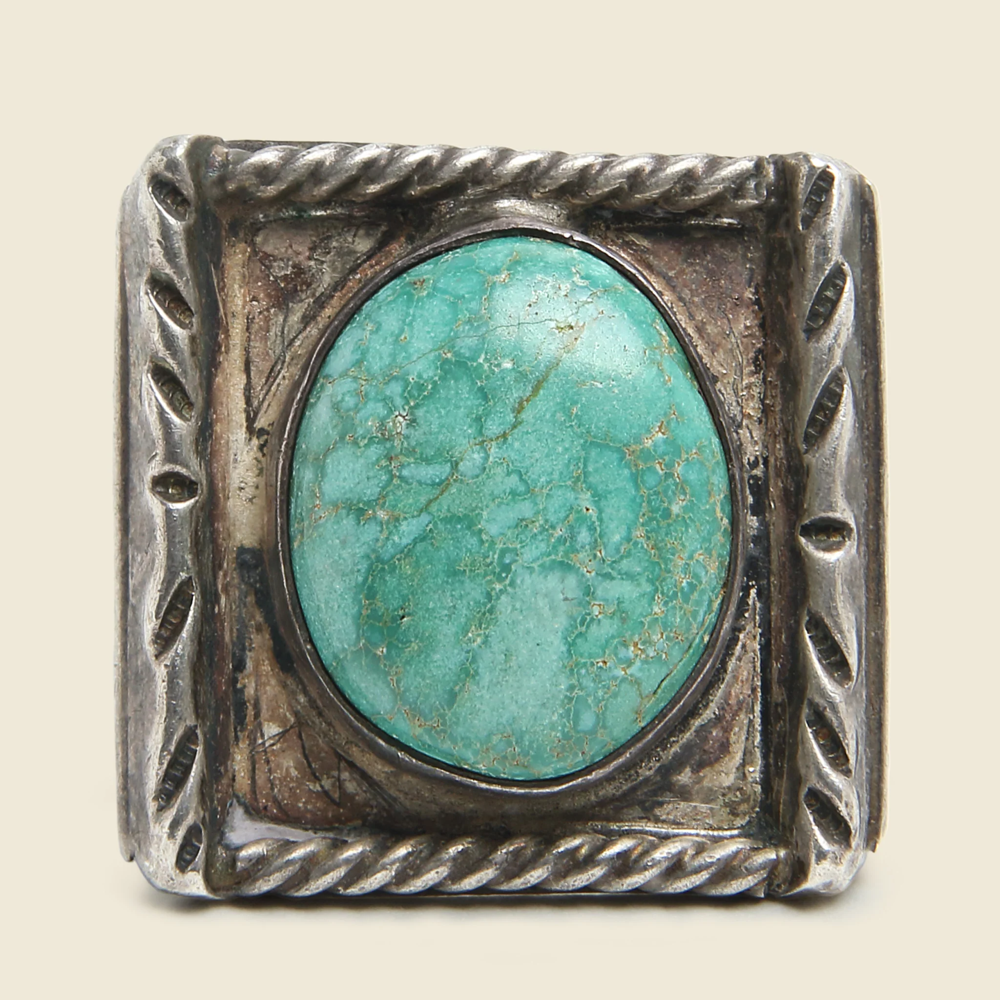 Vintage Sterling Turquoise Ring - Image 2