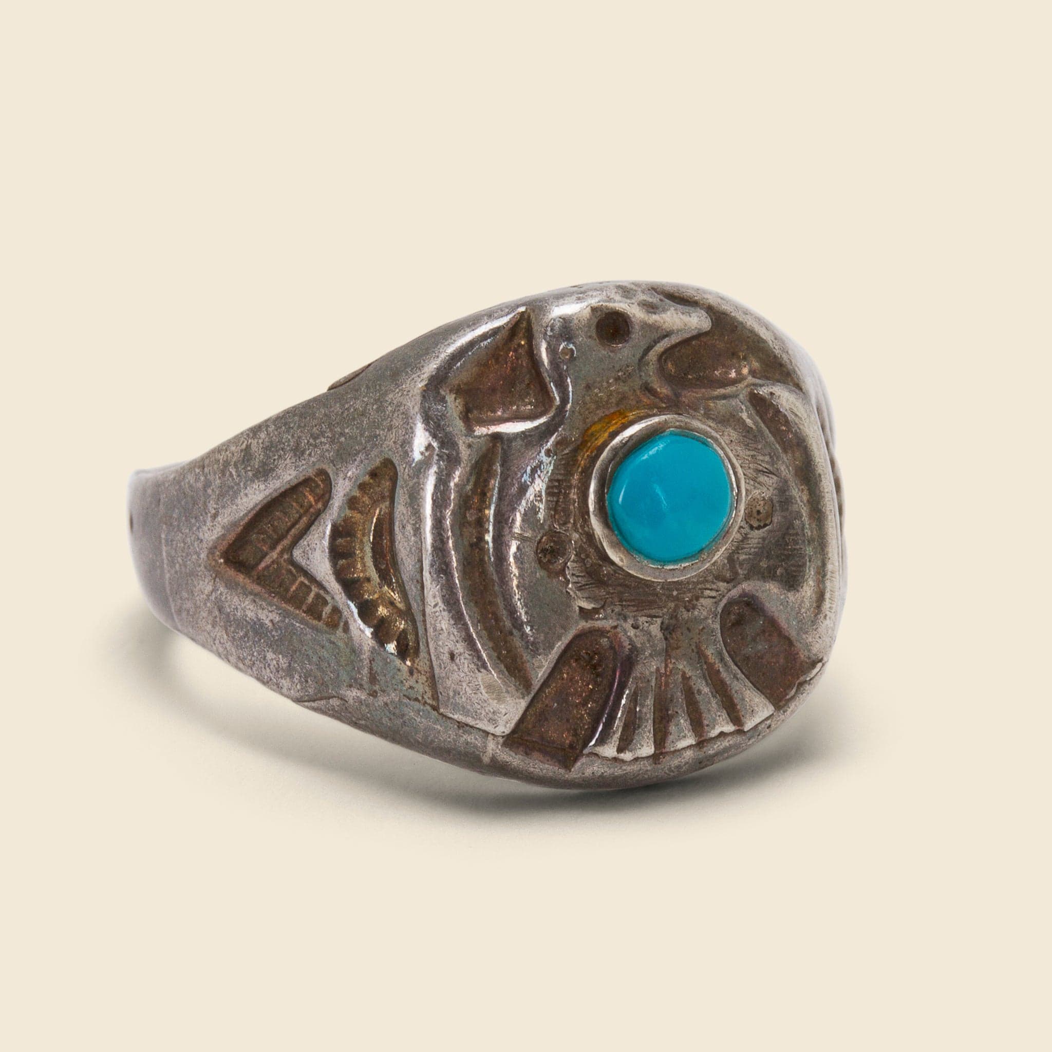 Thunderbird Souvenir Ring - Sterling/Turquoise