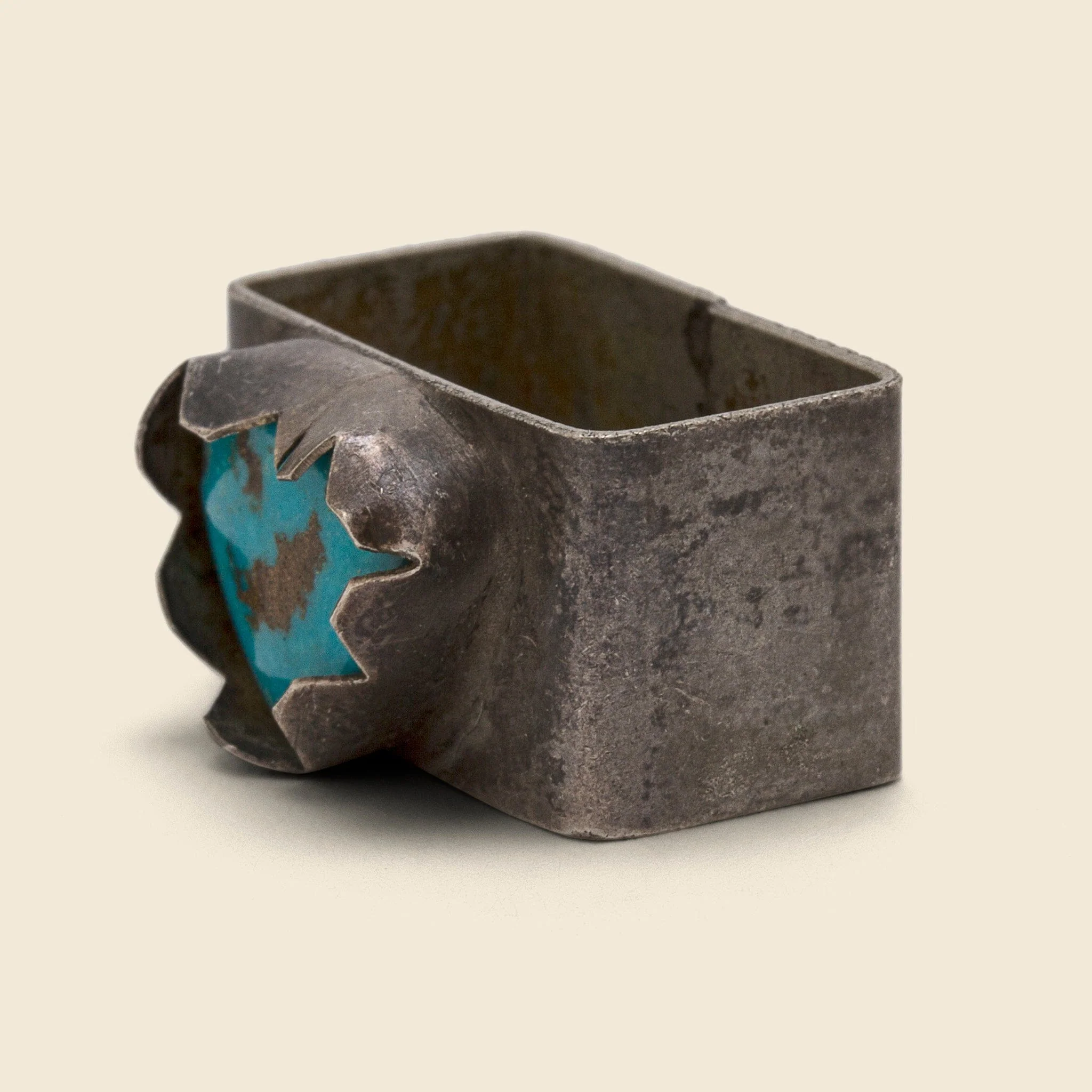 Turquoise Belt/Bandana Slide - Silver - Image 2