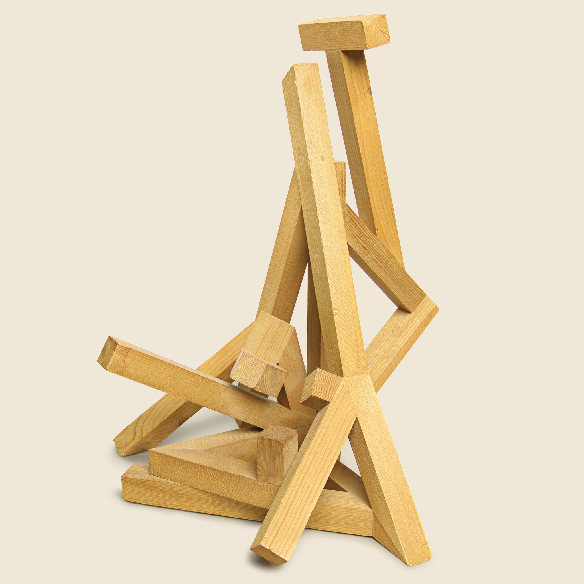 Wooden Geometric Sculpture - Image 2