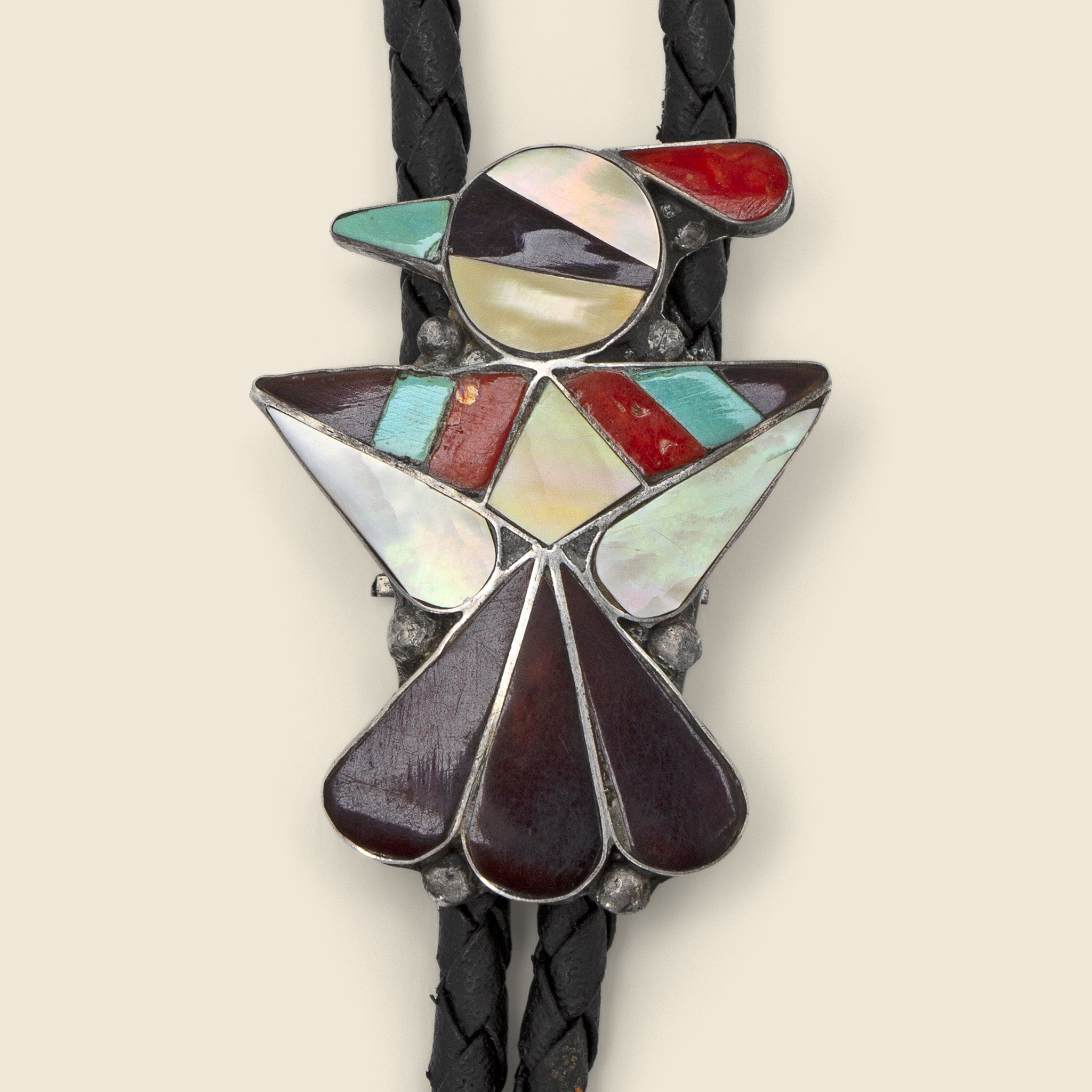Vintage Zuni Thunderbird Bolo Tie - Image 2