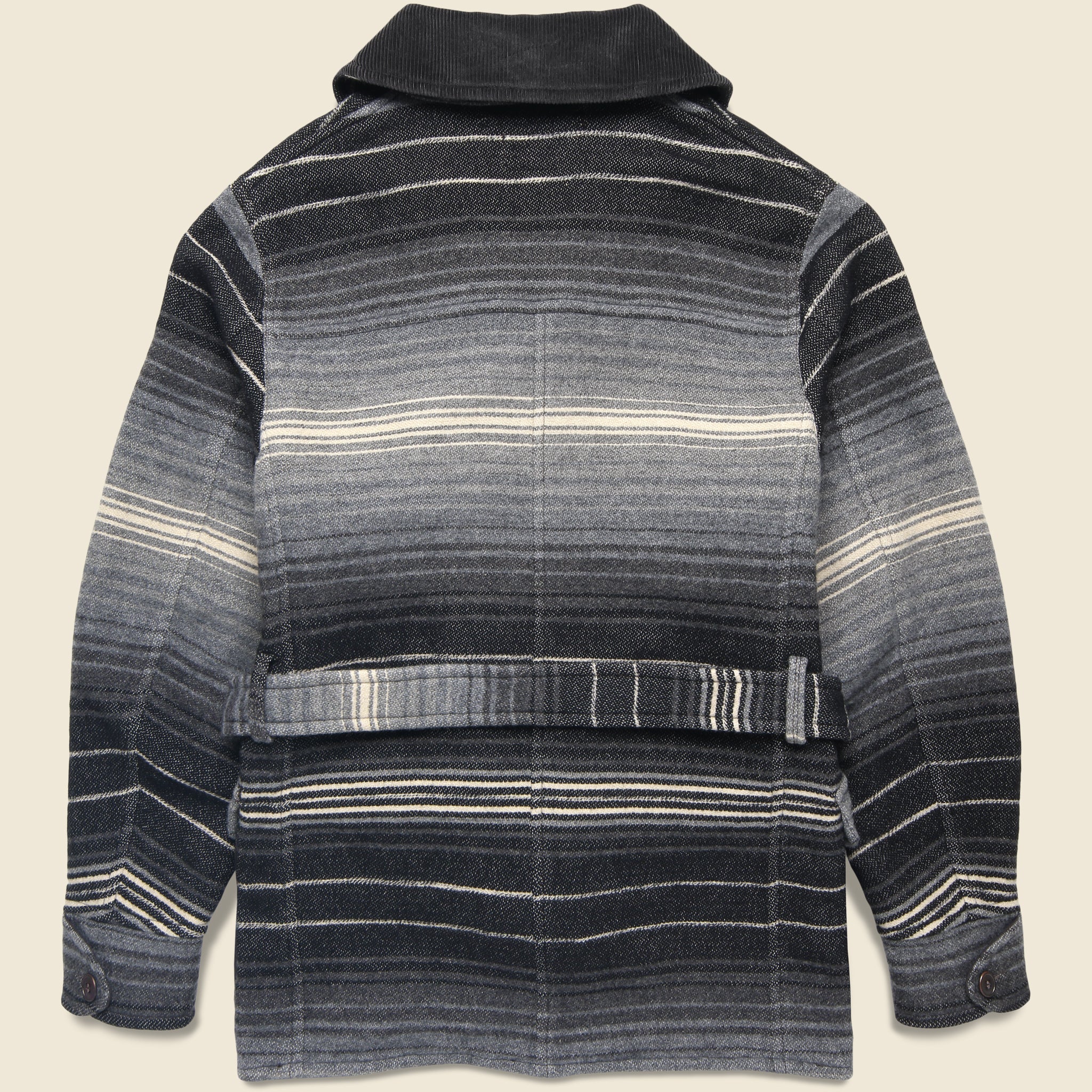 Virgil Jacquard Coat - Black Stripe - Image 2