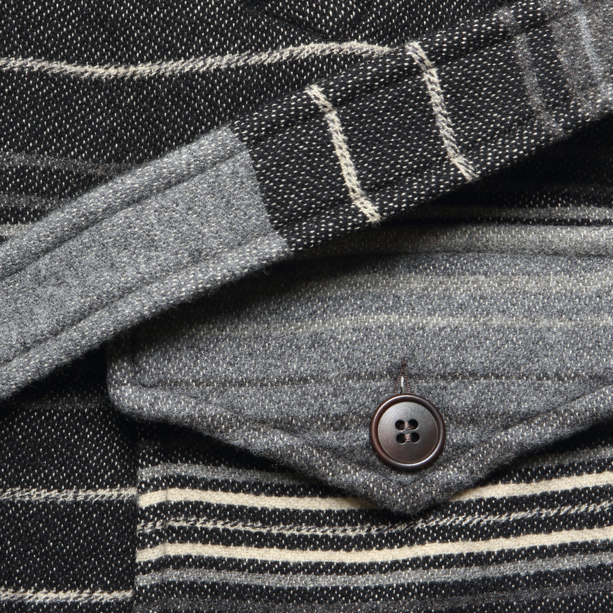 Virgil Jacquard Coat - Black Stripe - Image 3