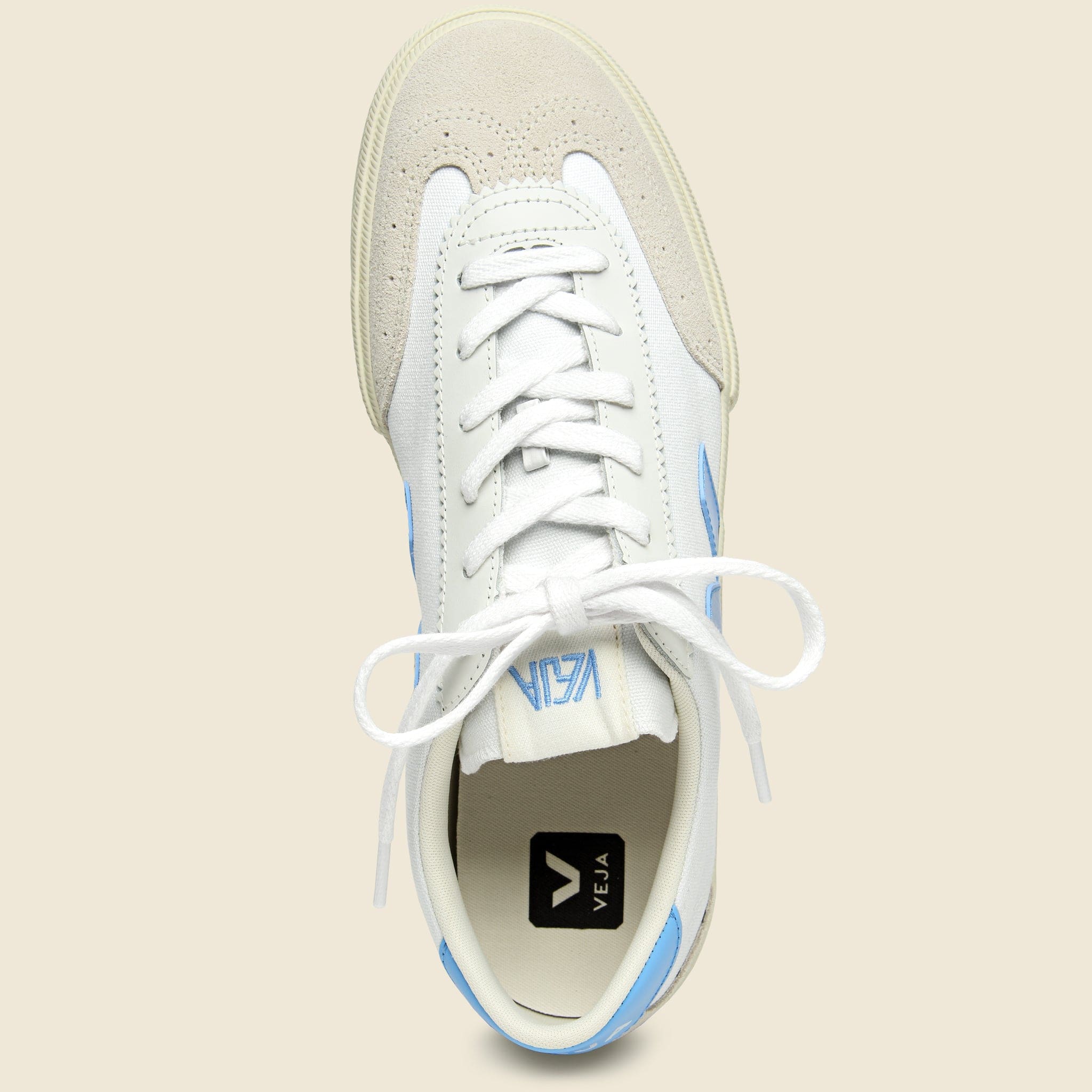 Volley Canvas Sneaker - White Aqua - Image 2